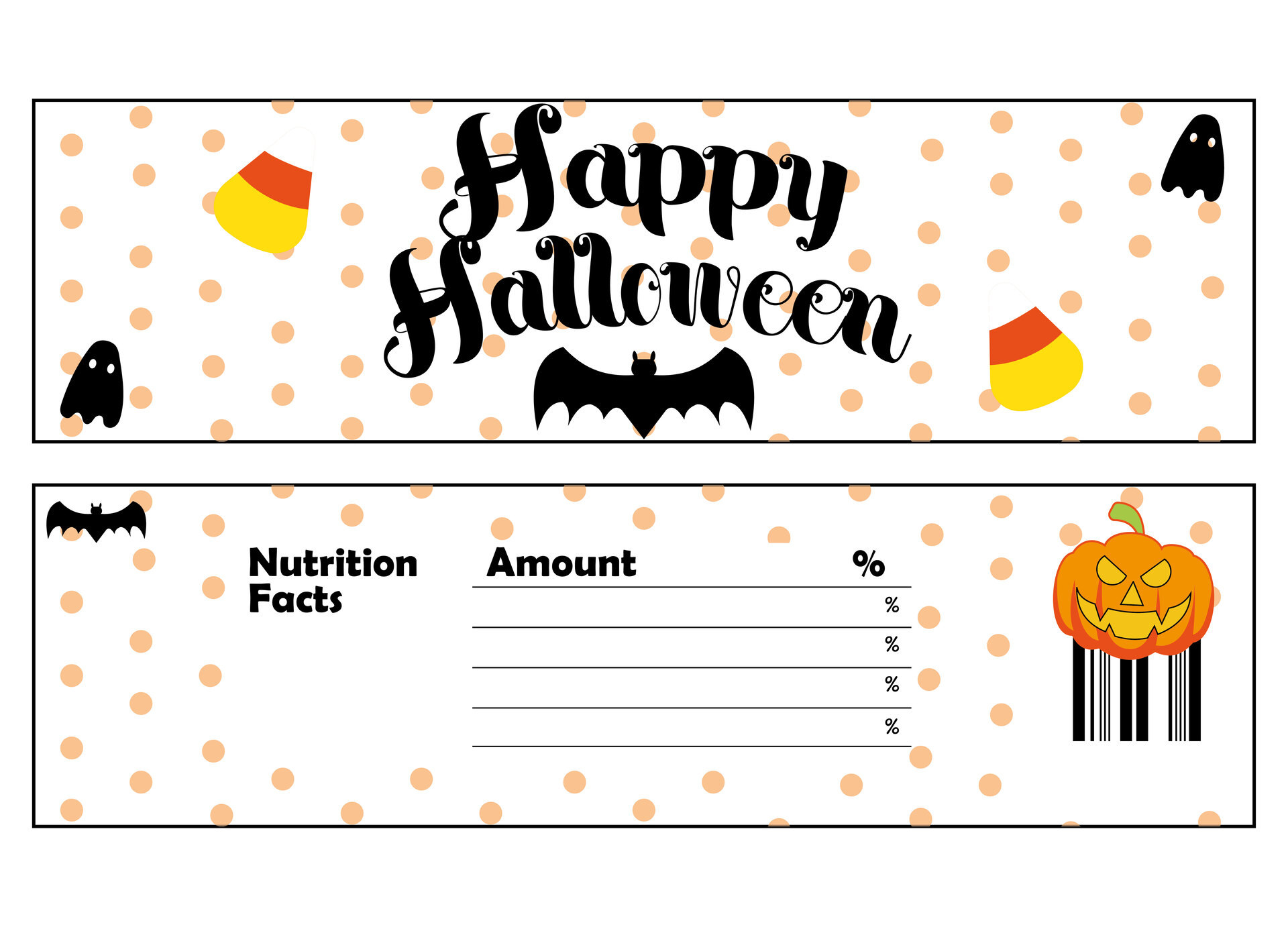 Personalized Candy Bar Tags for Halloween