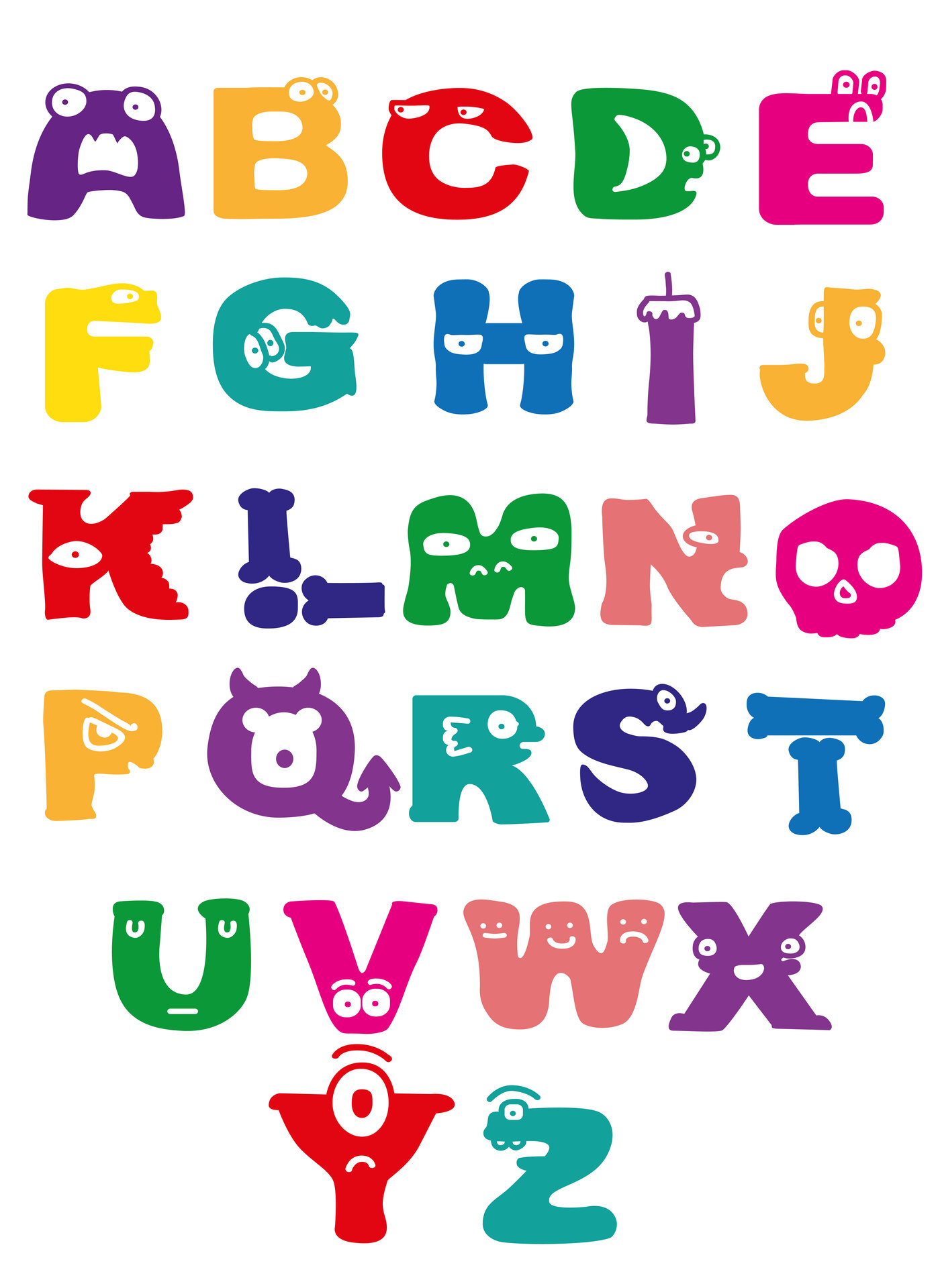 Playful Monster ABC Printable Chart