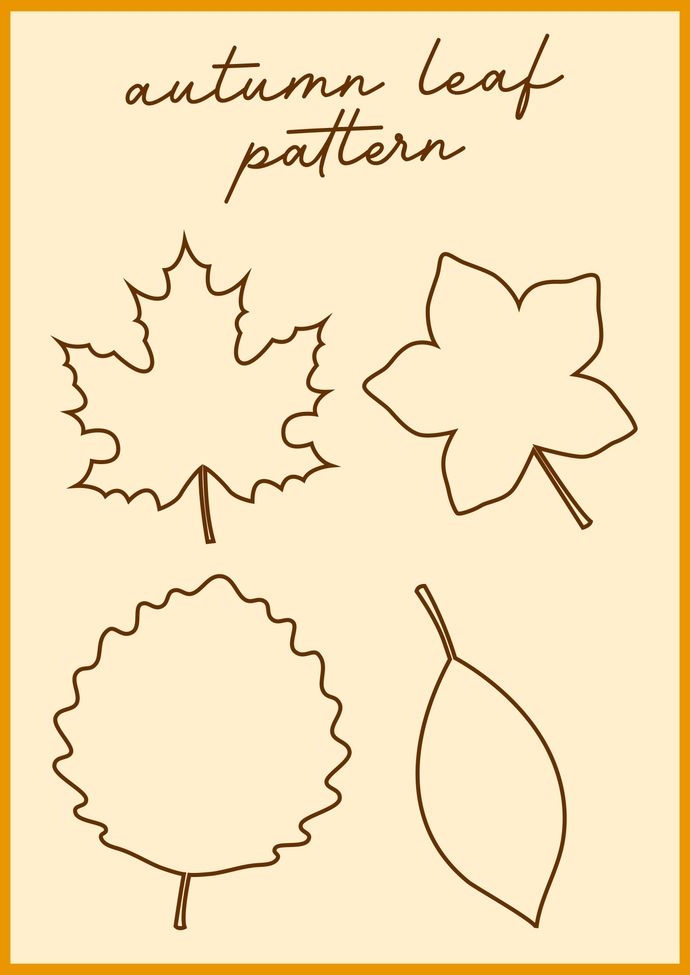 Printable Autumn Leaf Patterns