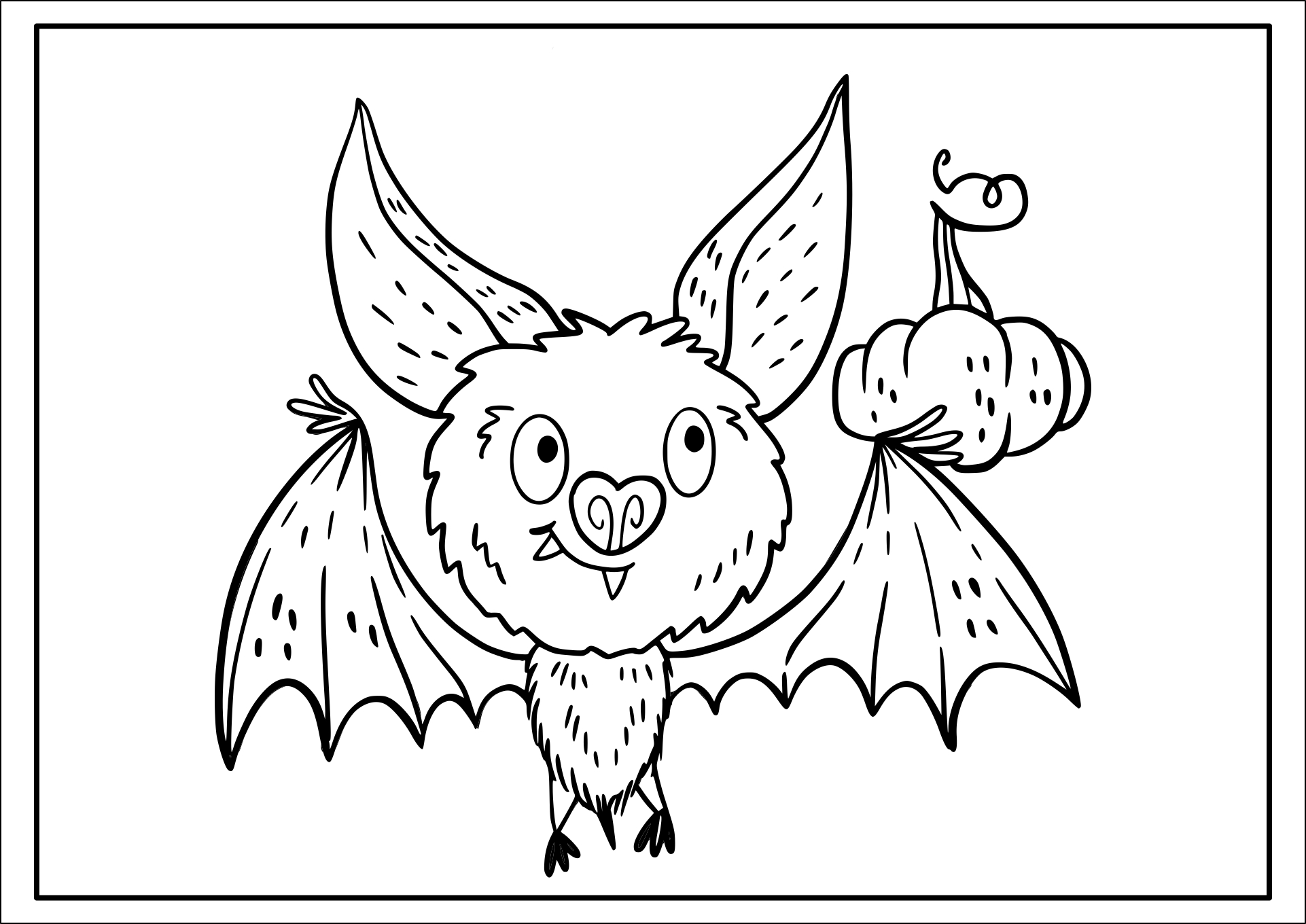 Printable Bat Coloring Pages