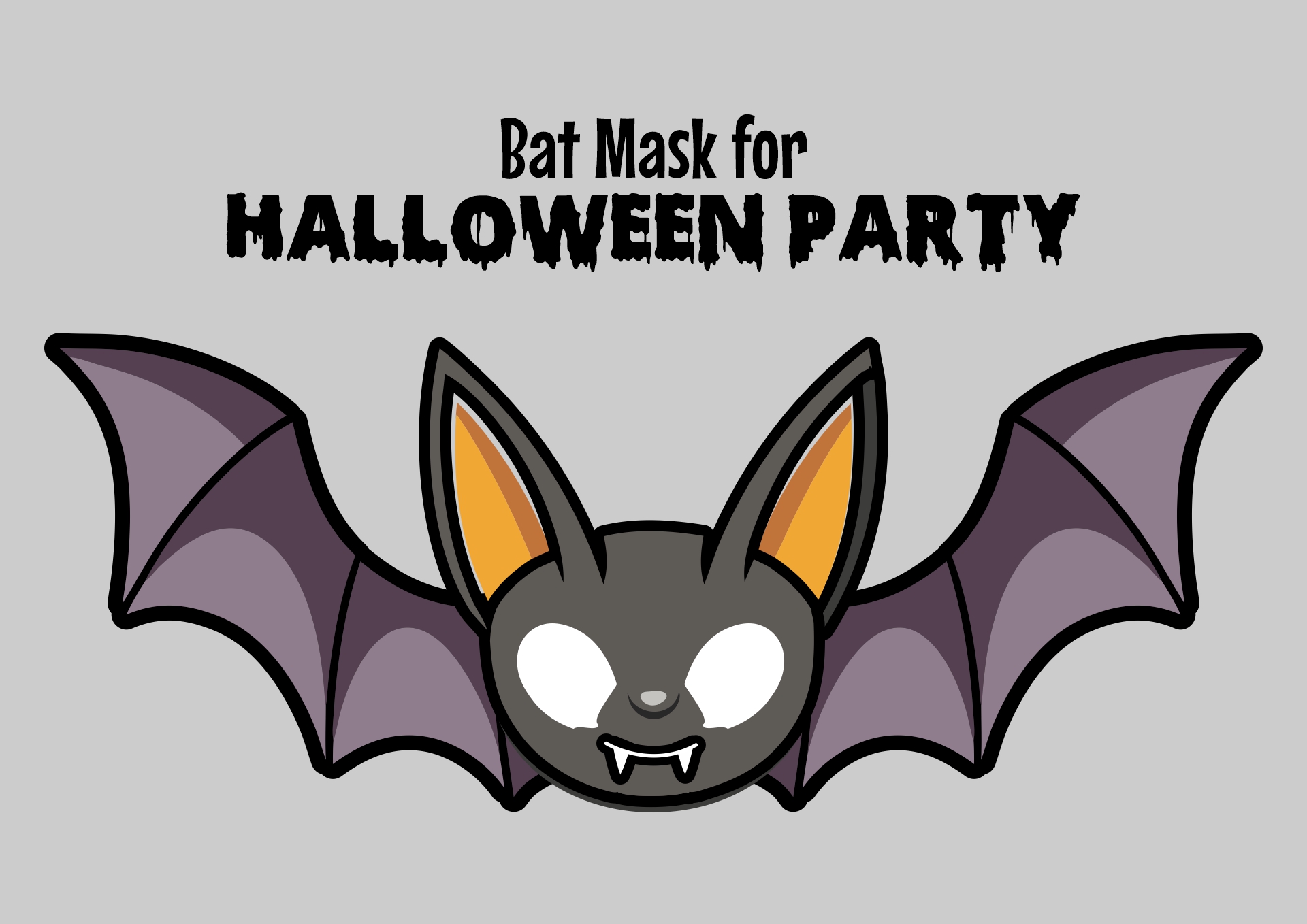 Printable Bat Mask for Costume