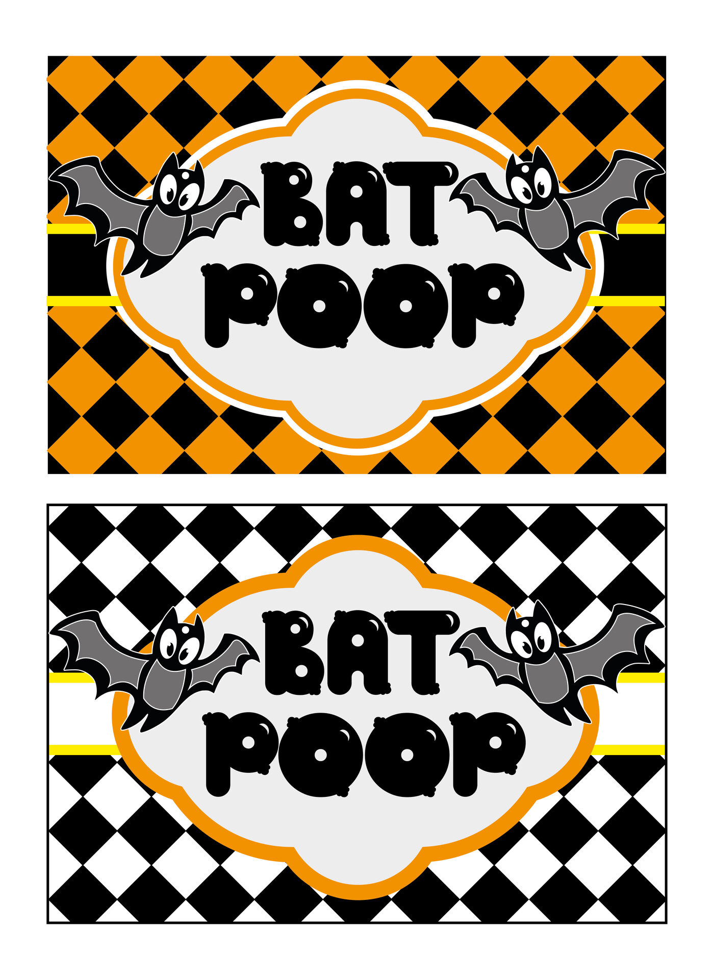 Printable Bat Poop Halloween Treat Bag