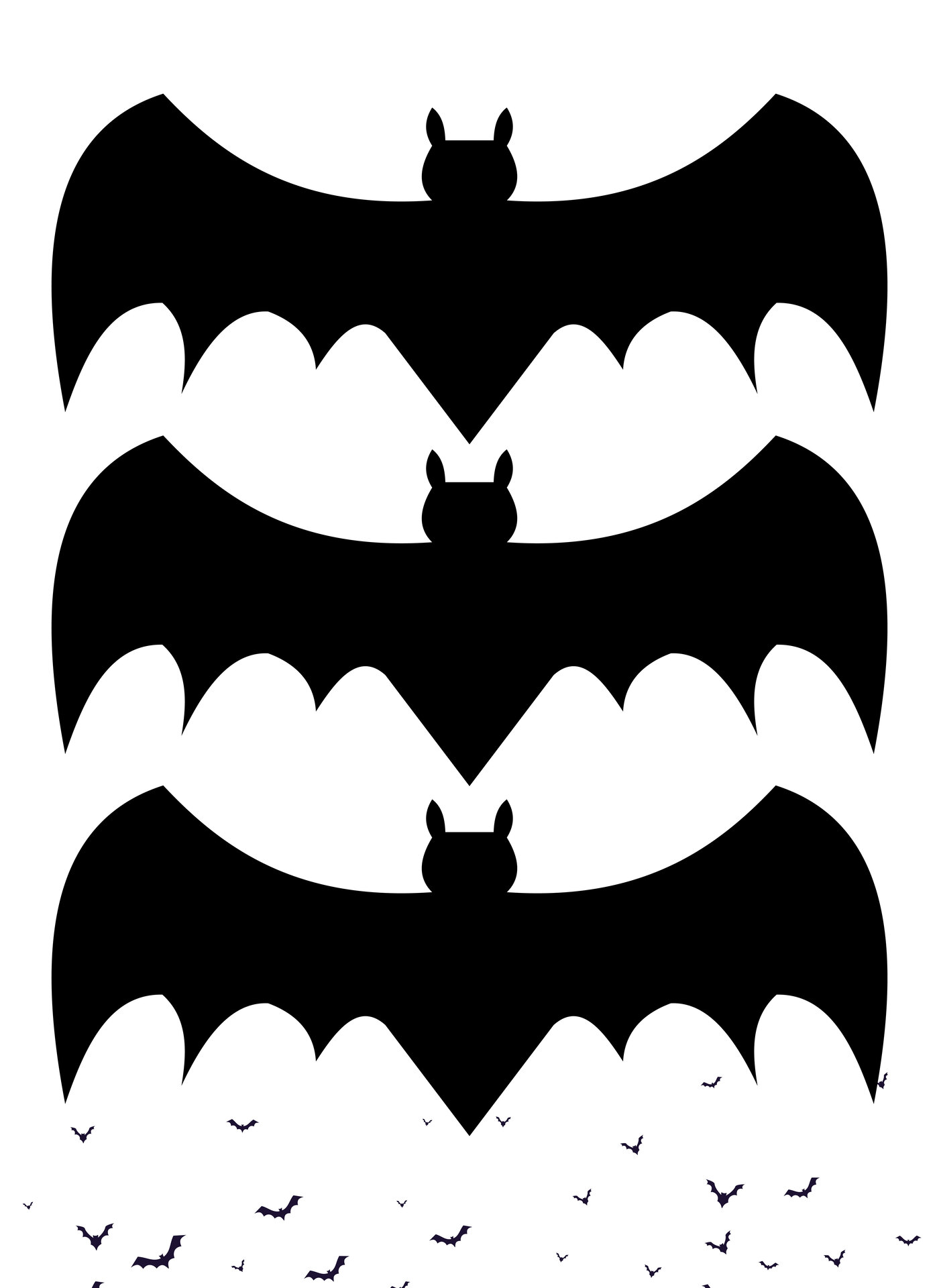 Printable Bat Silhouettes for Halloween