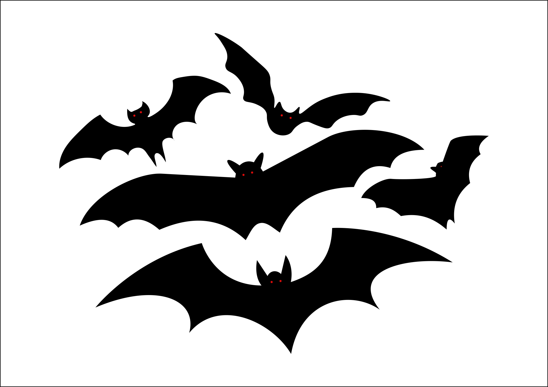 Printable Bat Silhouettes for Halloween