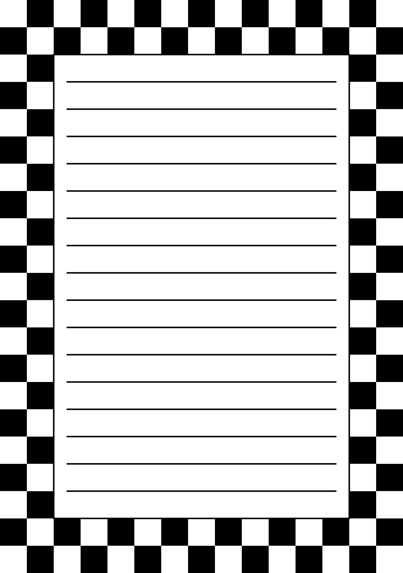 Printable Checkered Paper in Black and White