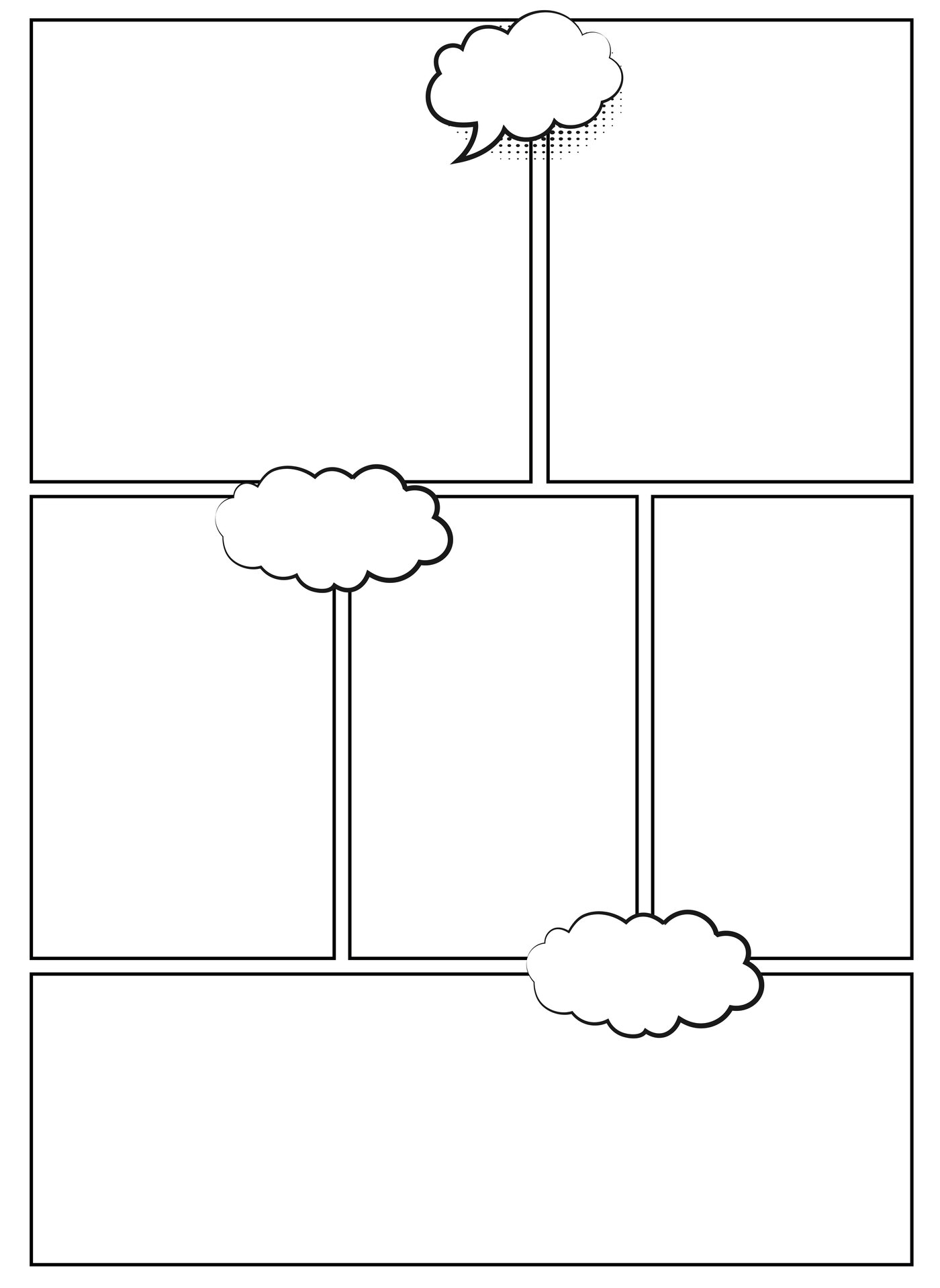 Printable Comic Panel Template