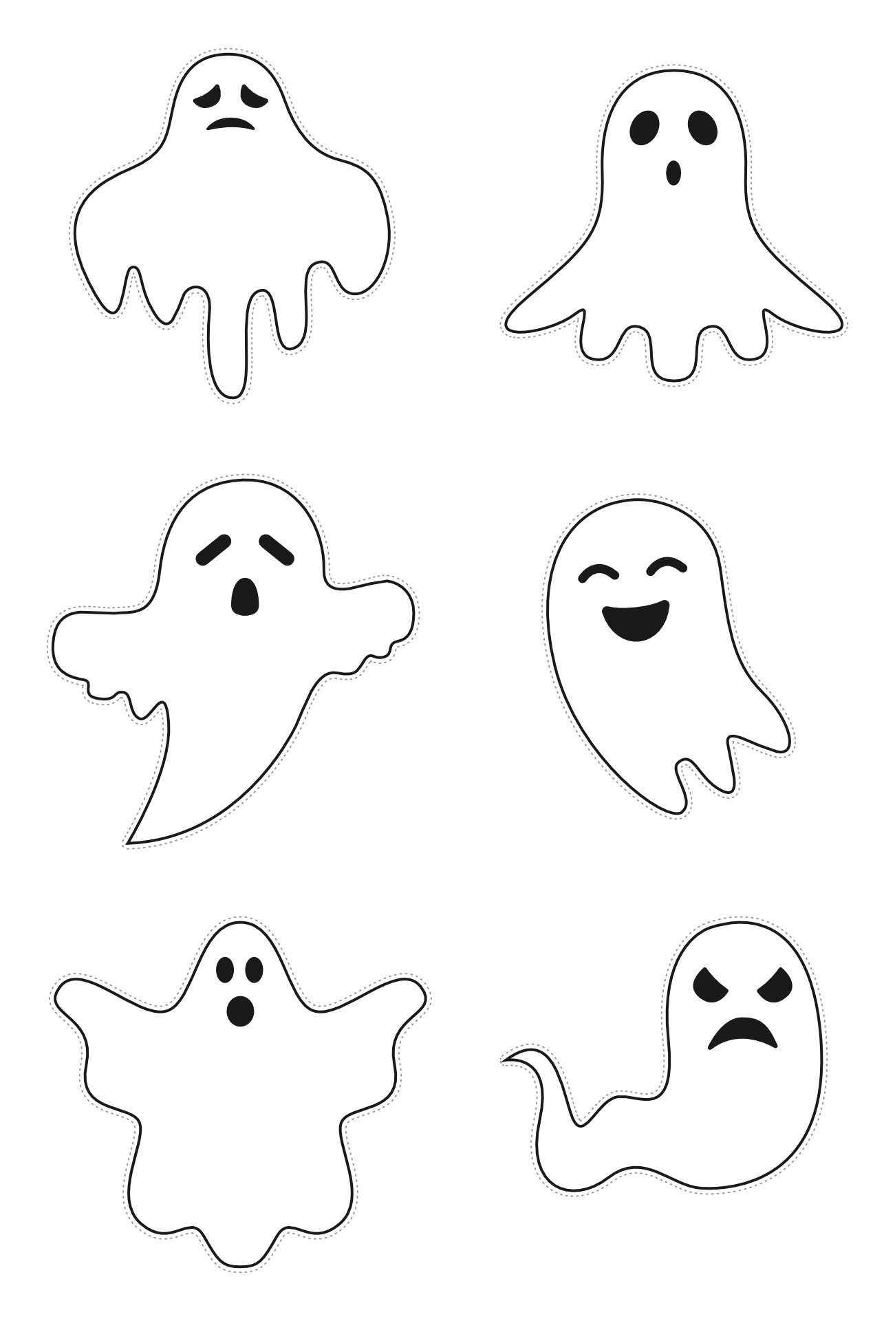 Printable Ghost Cut Out for Halloween