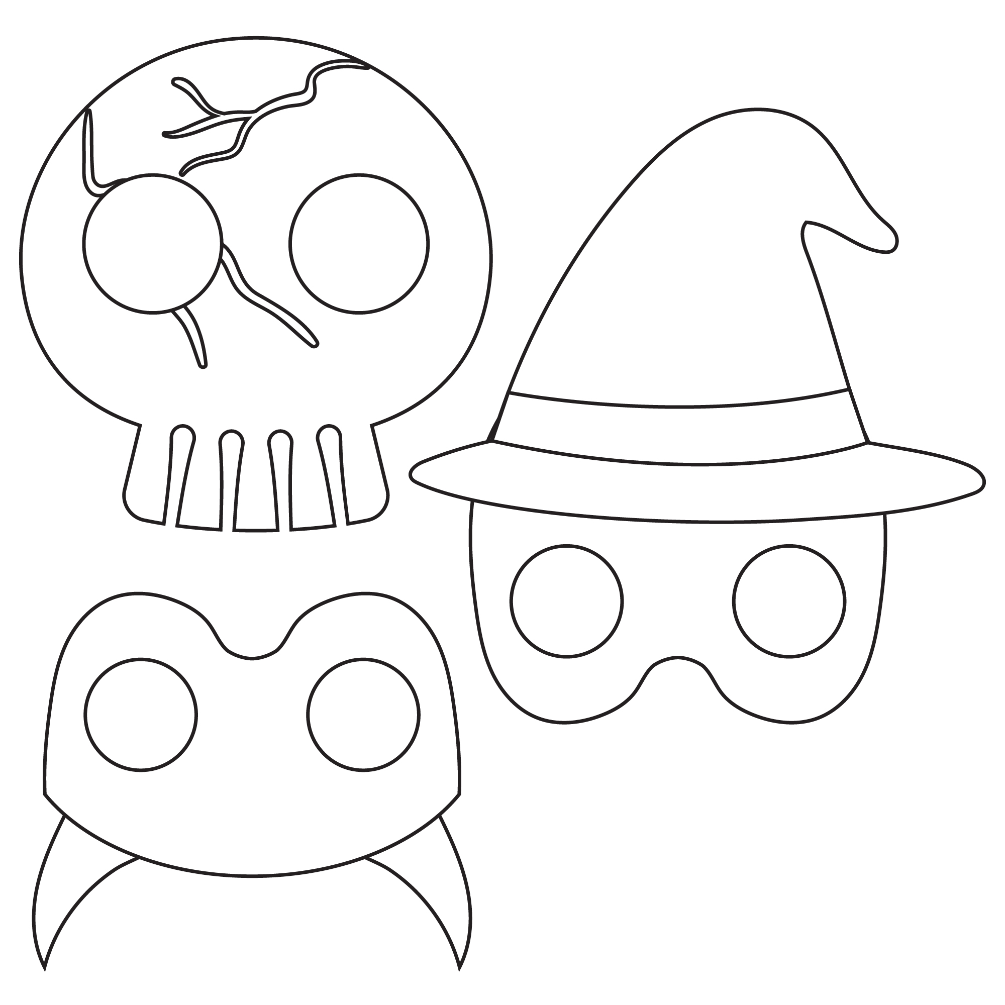 Printable Ghost Mask for Costume Party