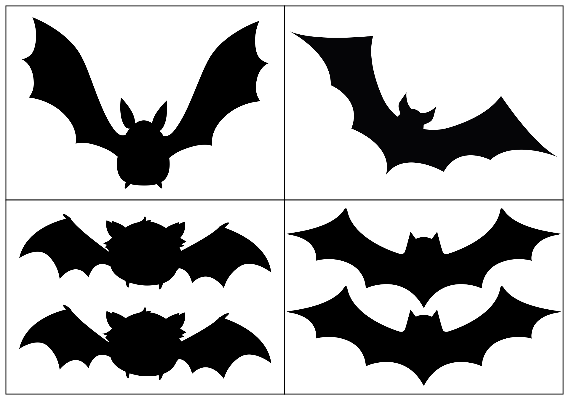 Printable Halloween Vampire Bat Decorations