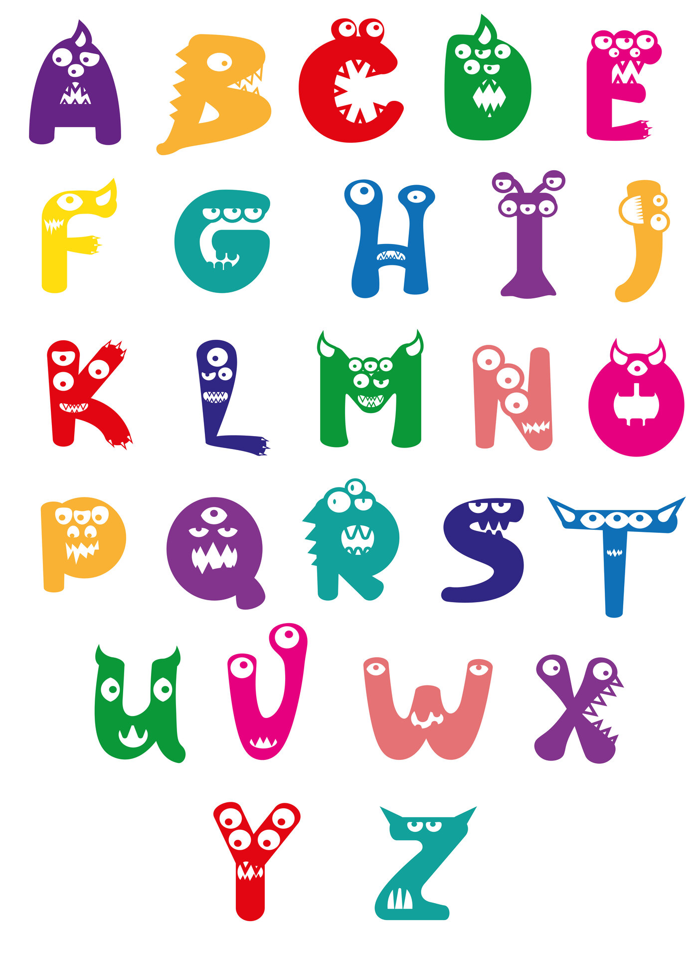 Printable Monster ABC Poster