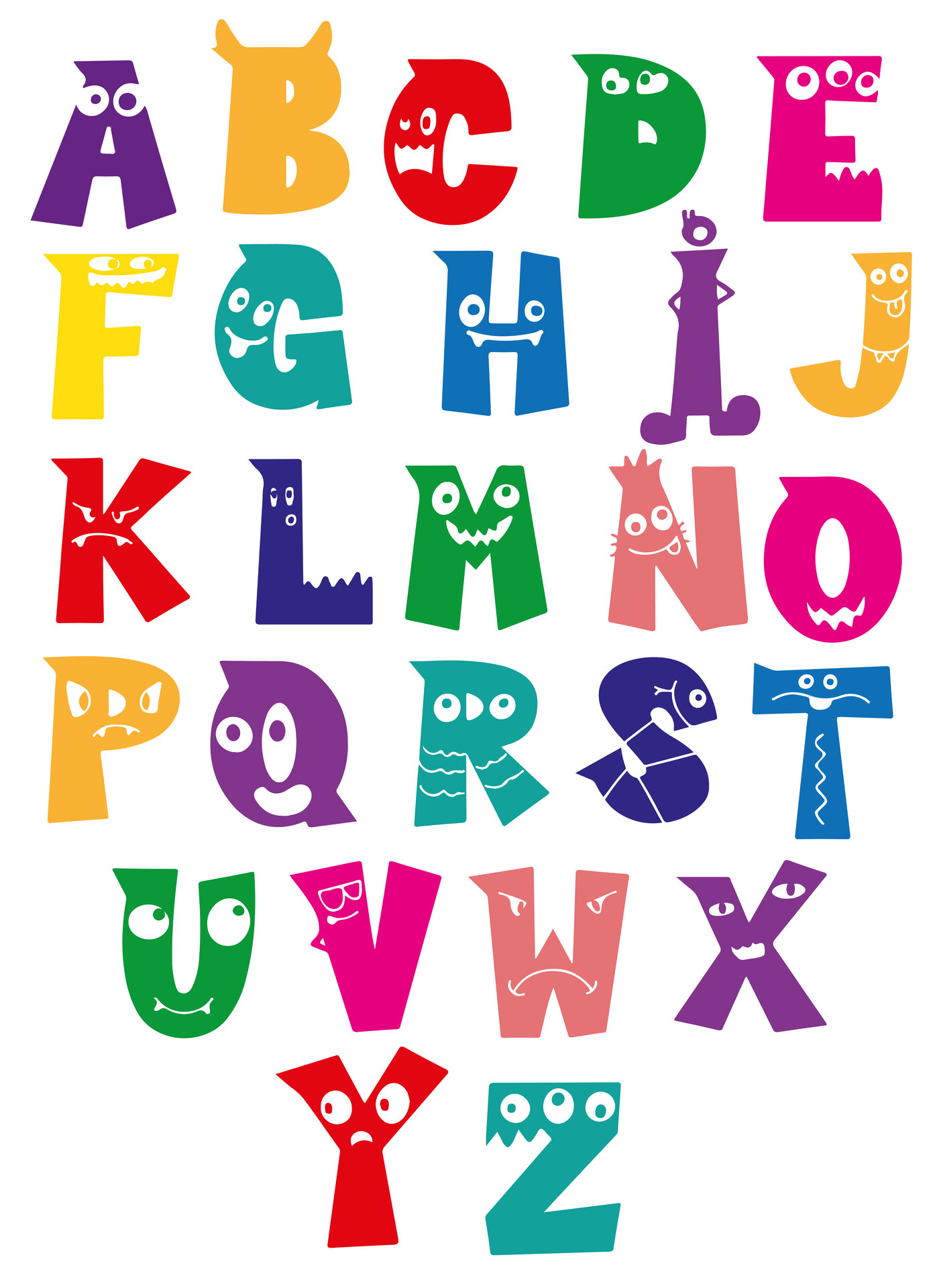 Printable Monster Letter Chart