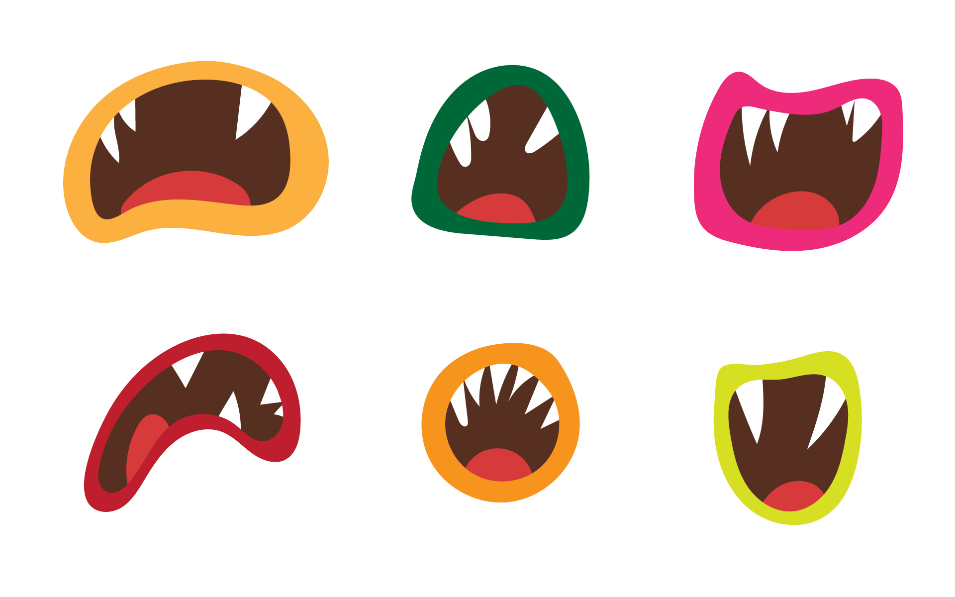 Printable Monster Mouth Shapes for Halloween Projects