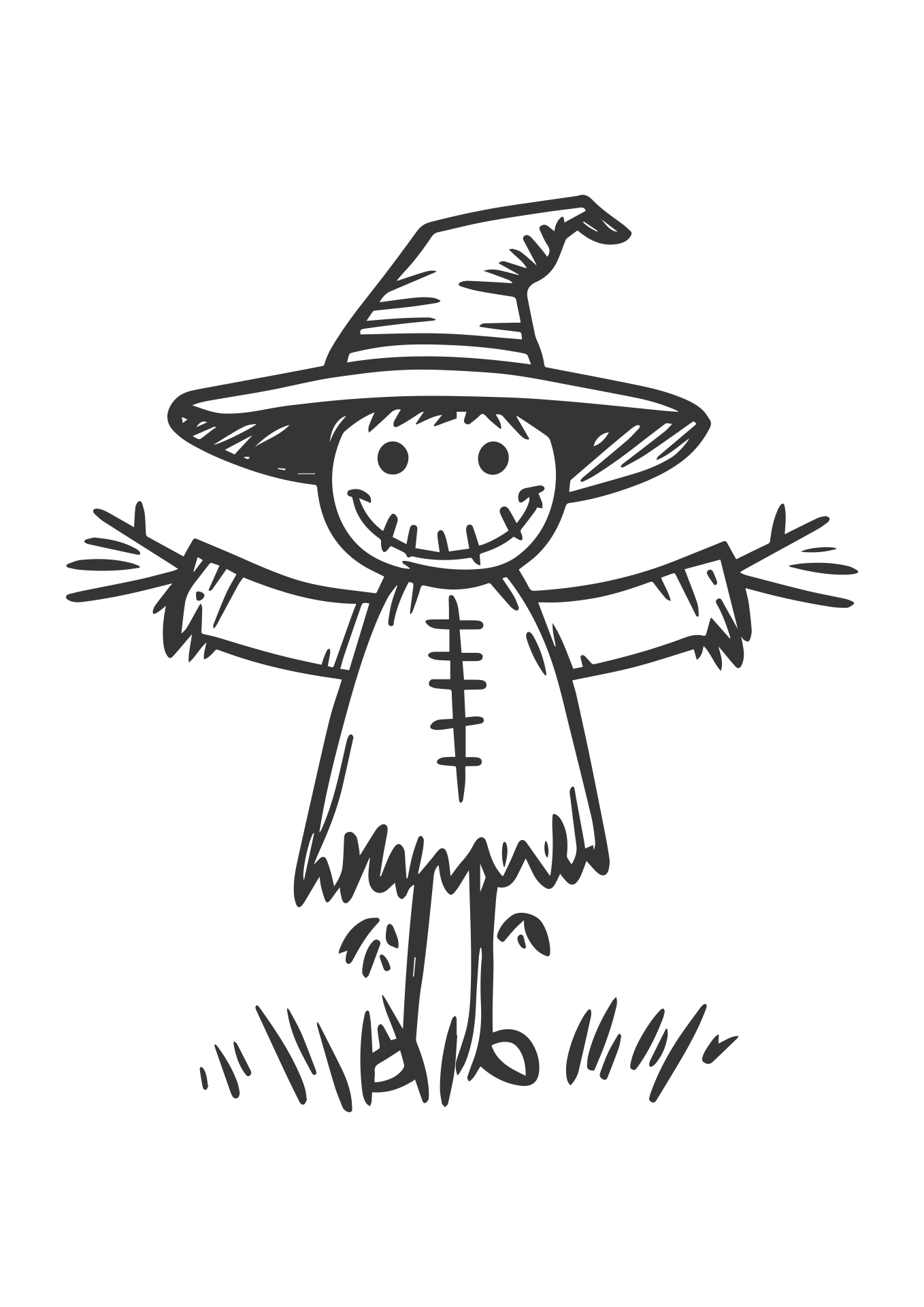 Printable Scarecrow Coloring Activity Sheets