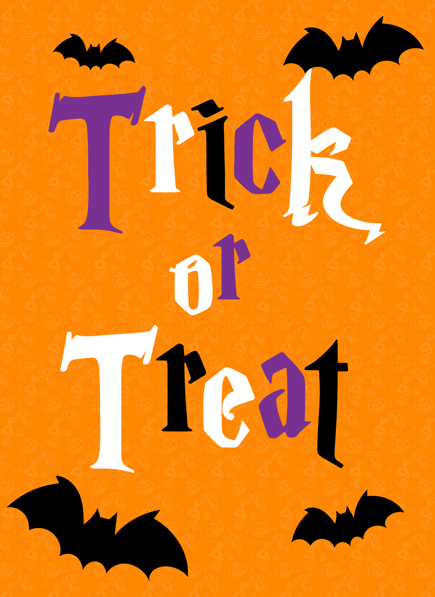 Printable Signs for Halloween Trick or Treats