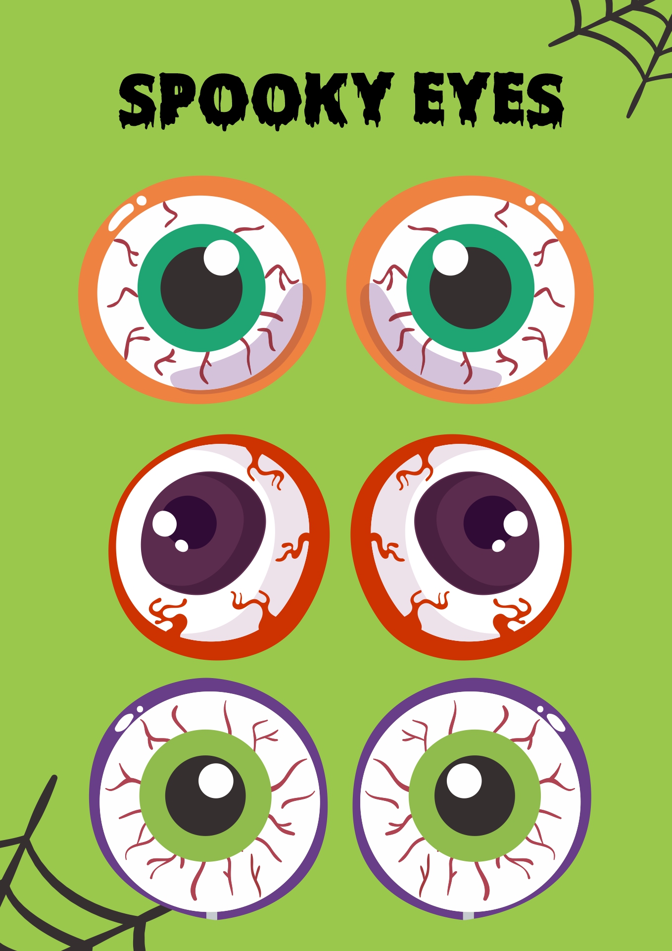 Printable Spooky Eyeballs for Crafts