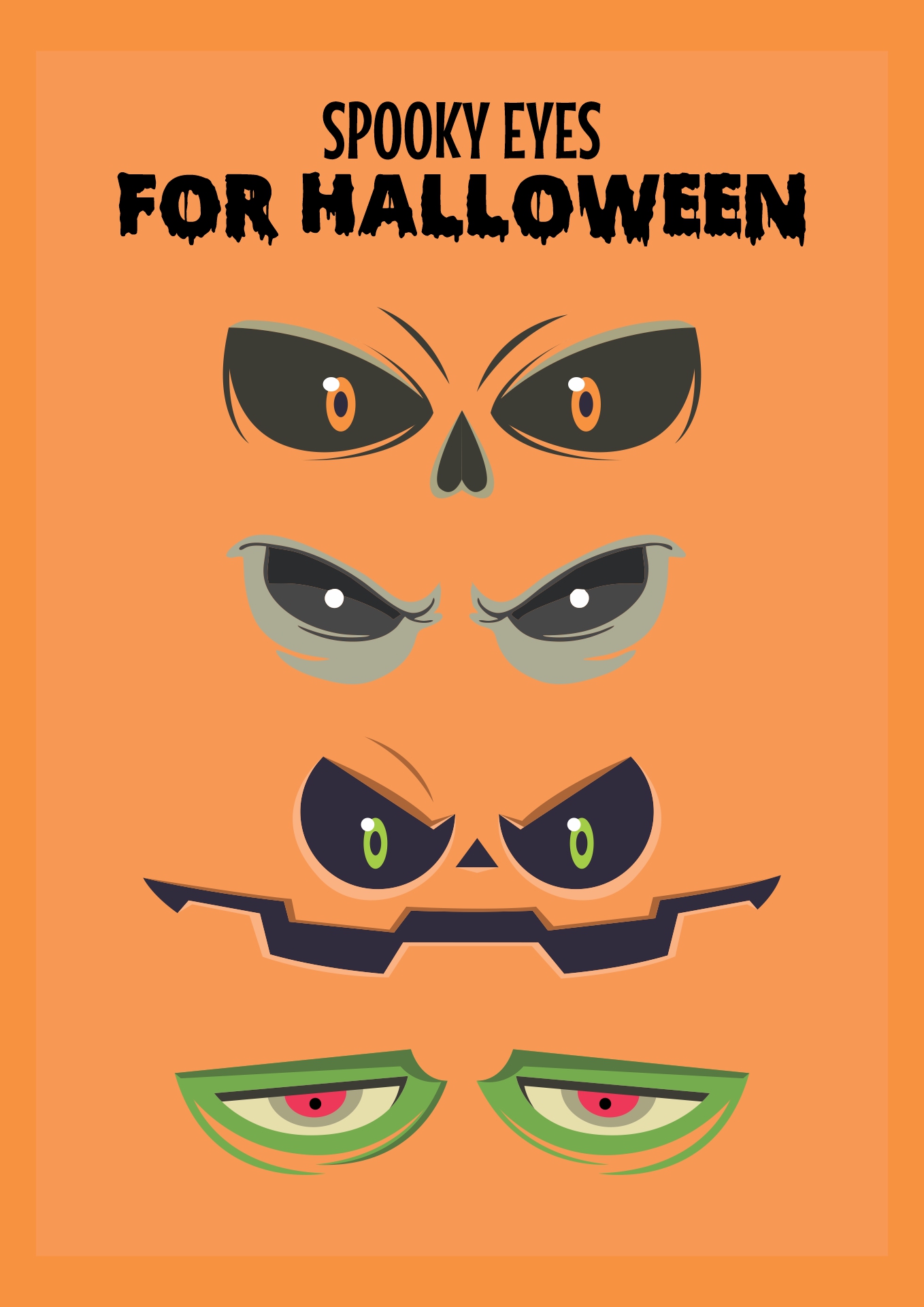 Printable Spooky Eyes for Halloween