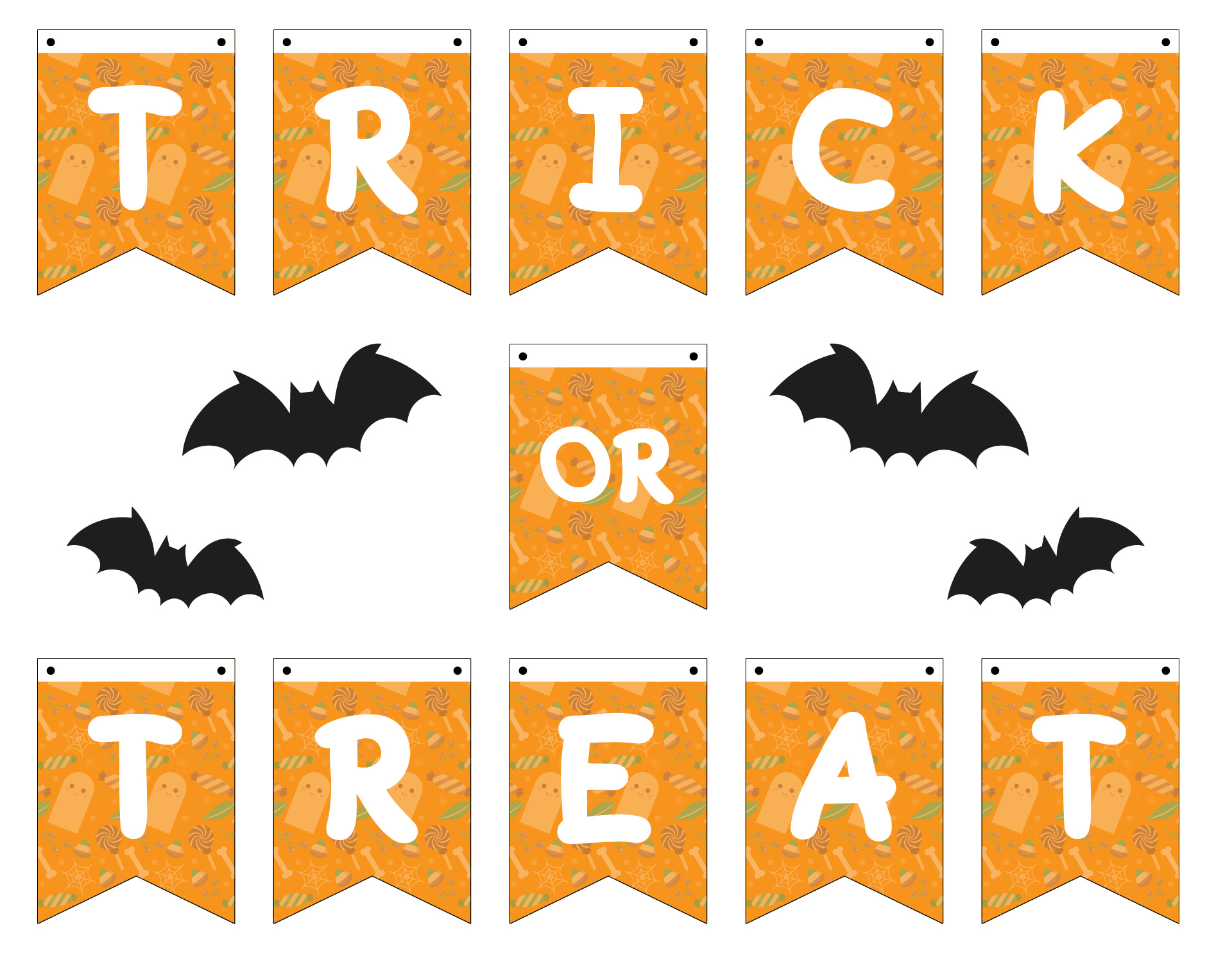 Printable Trick or Treat Banner for Door