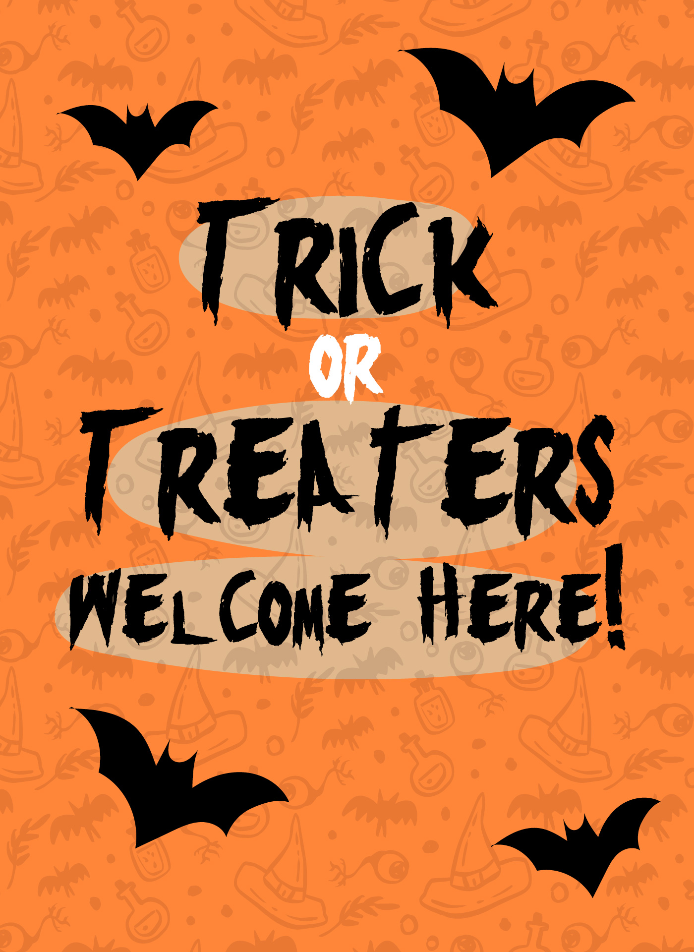 Printable Trick or Treat Door Signs