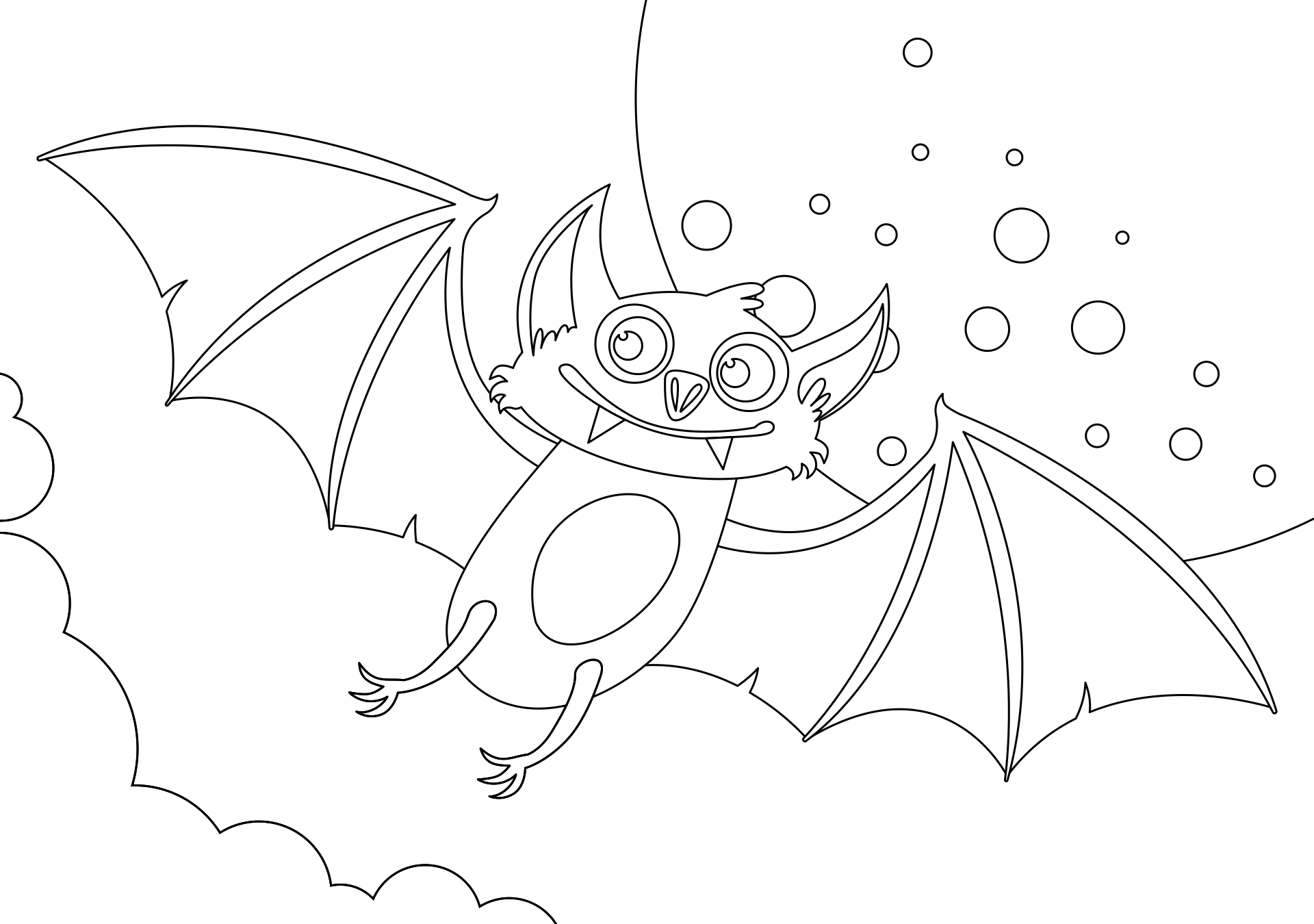 Printable Vampire Bat Coloring Pages for Kids