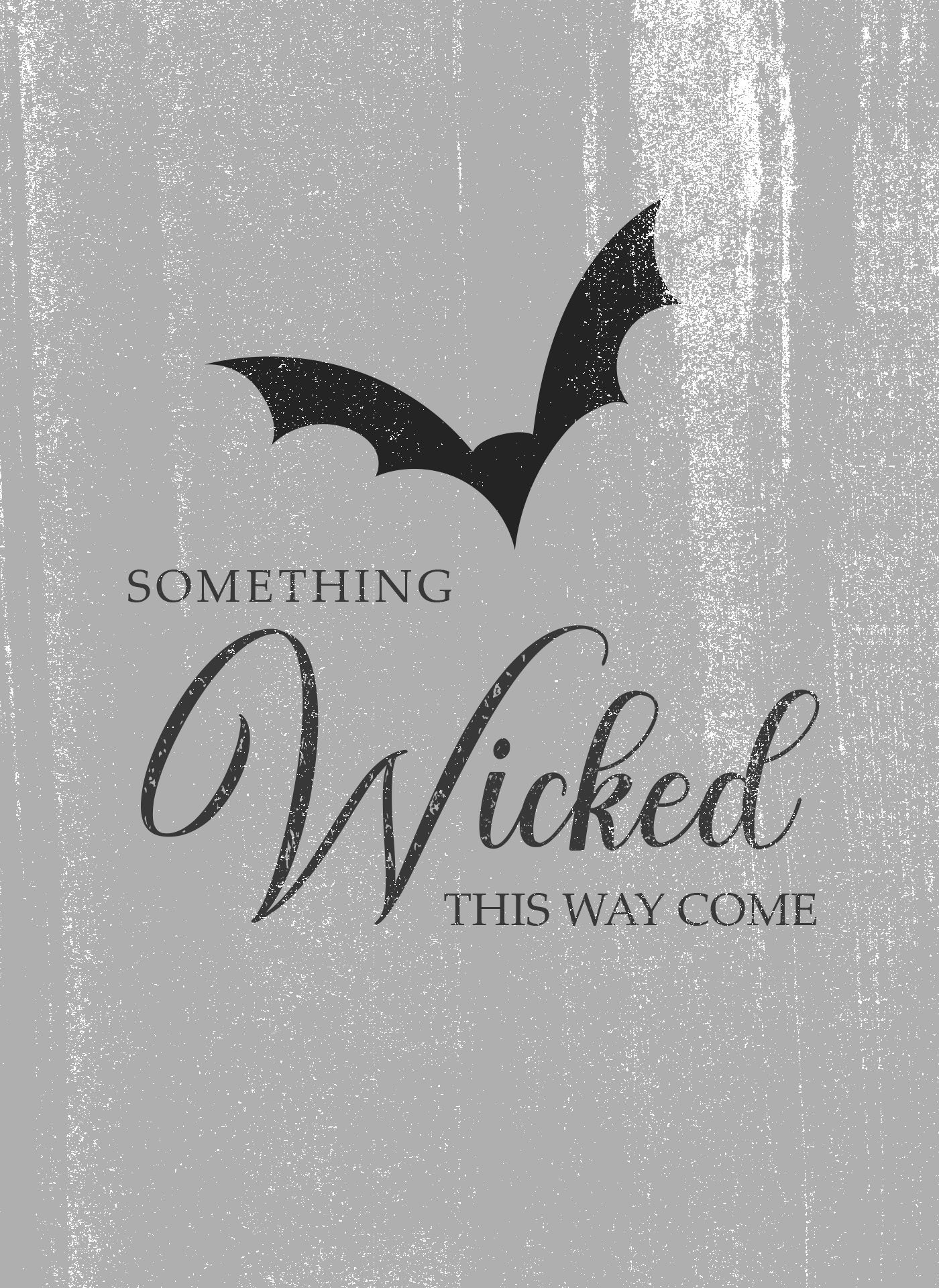 Something Wicked Halloween Wall Art Printable