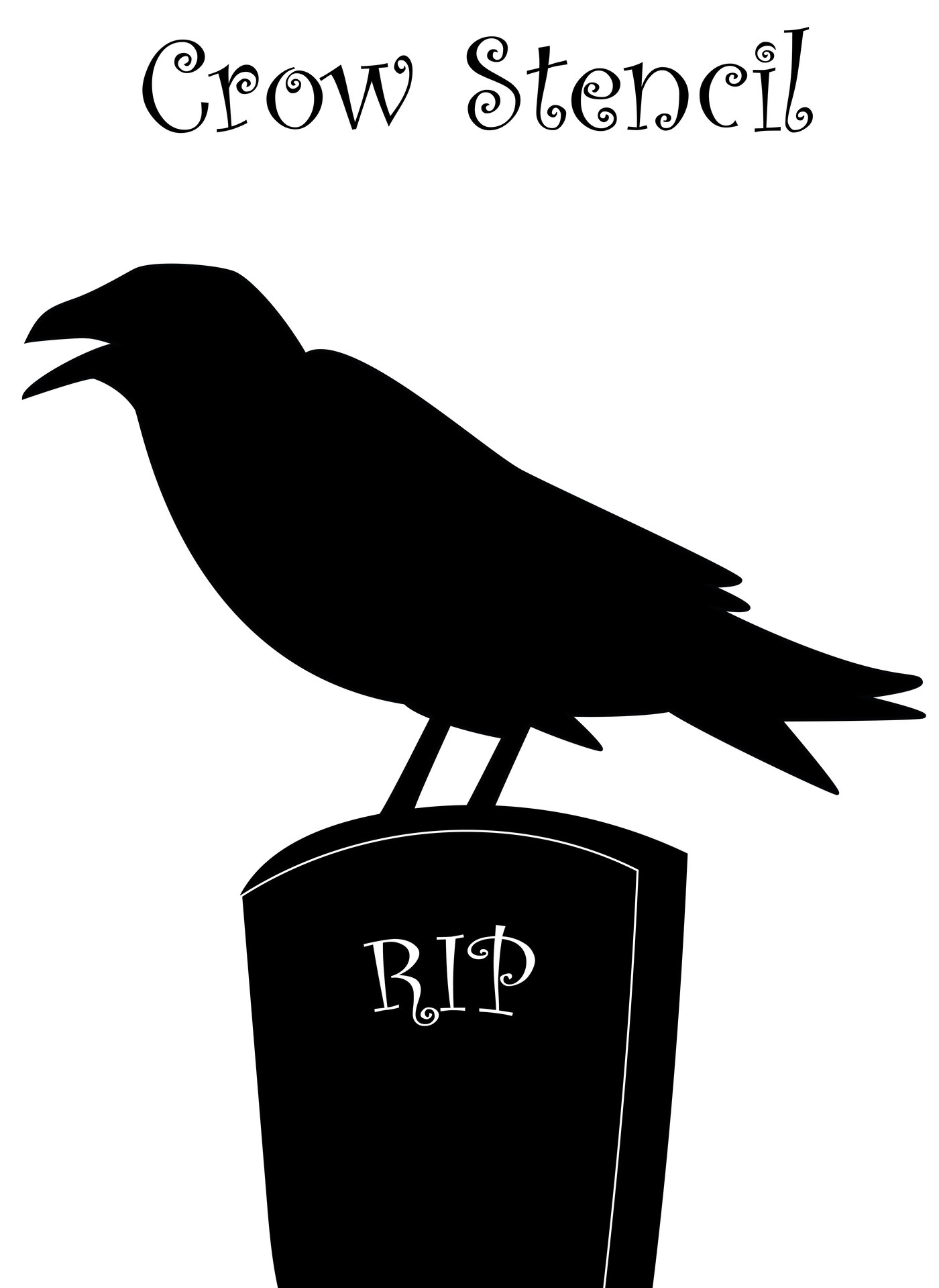 Spooky Crow Stencil Ideas