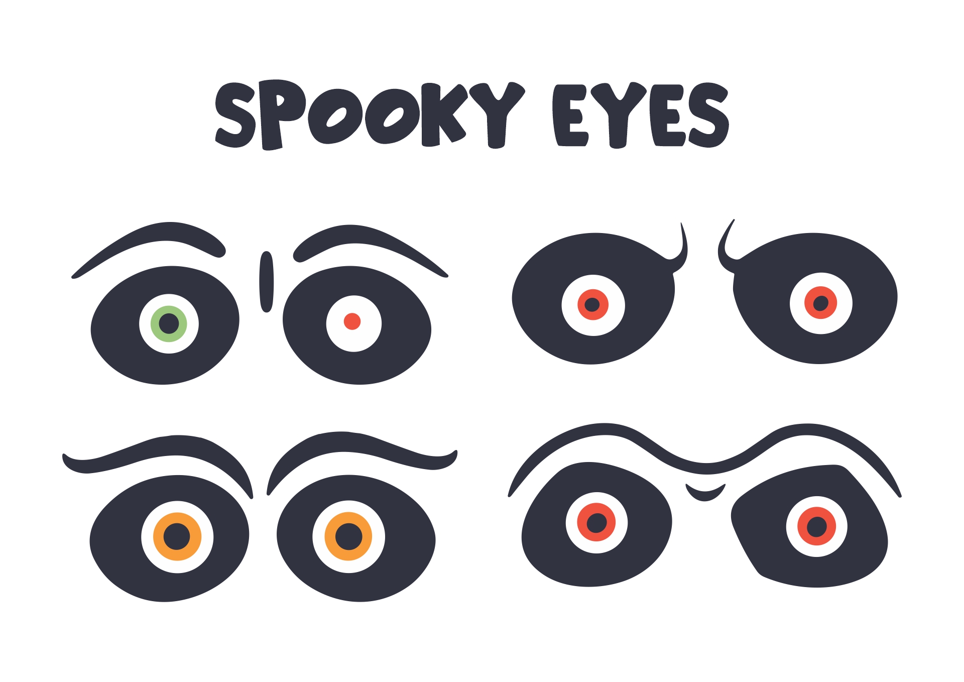 Spooky Eyes Printable Decoration