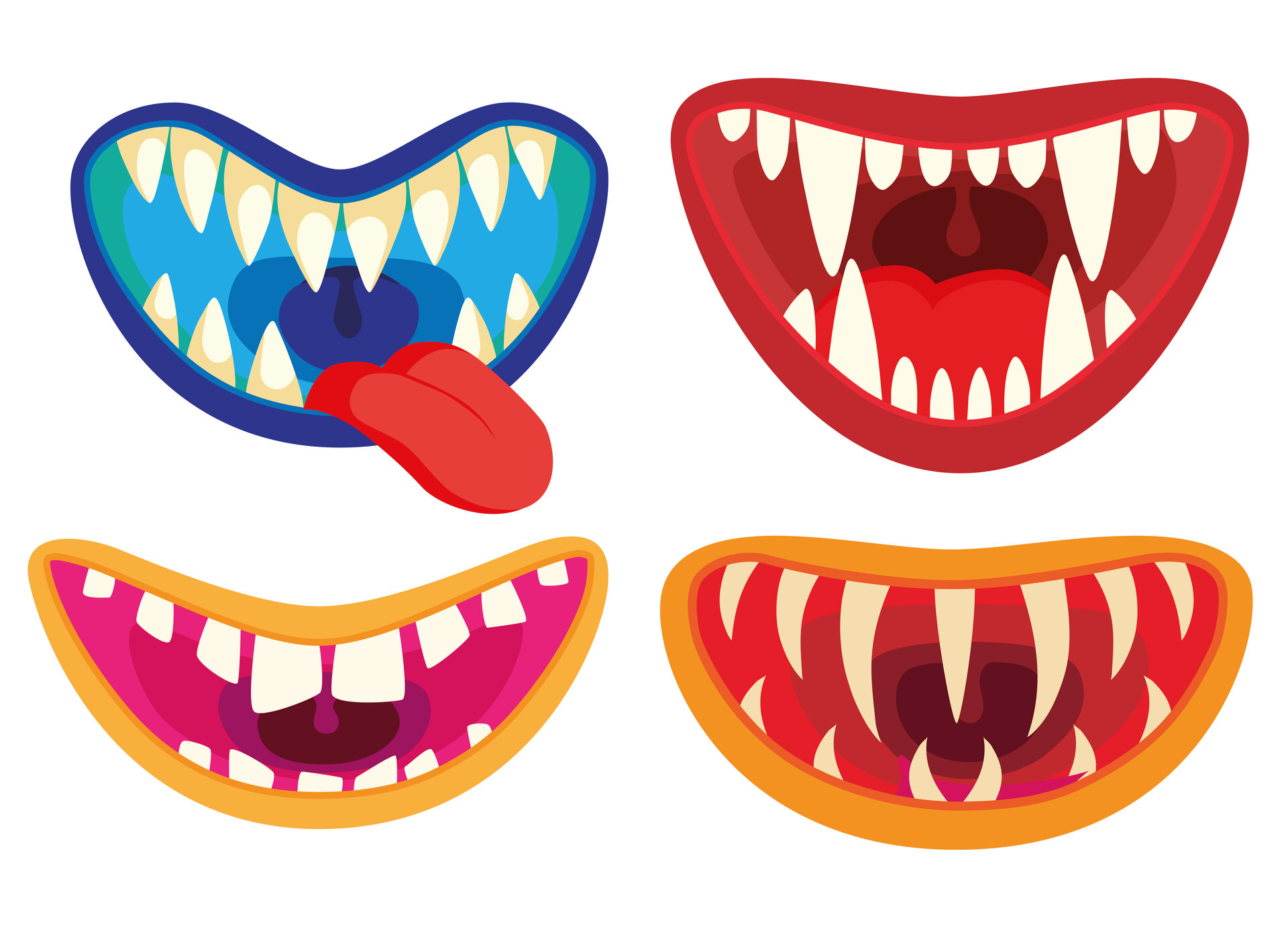 Spooky Monster Mouths Printable for Halloween