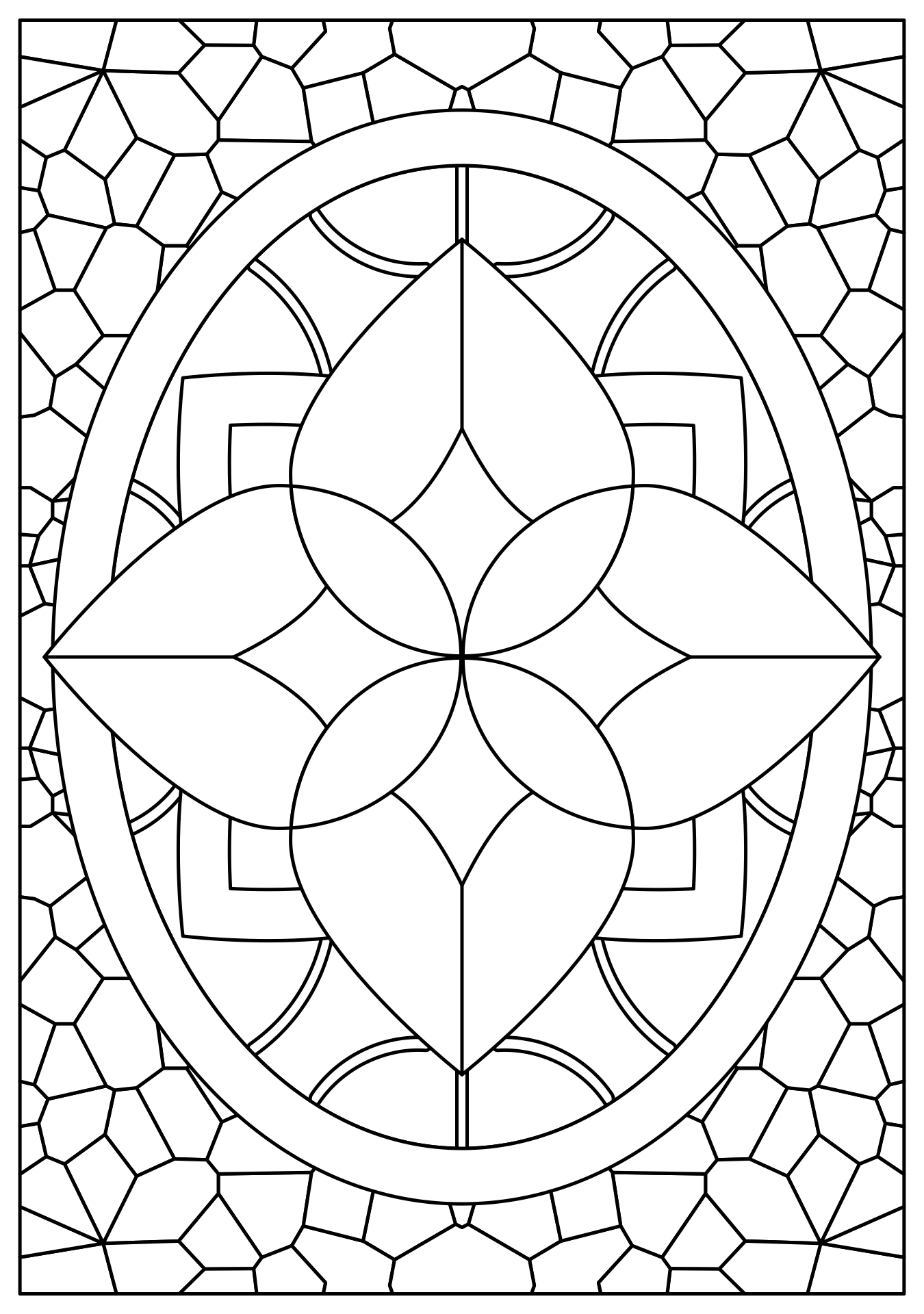 Stained Glass Coloring Sheets