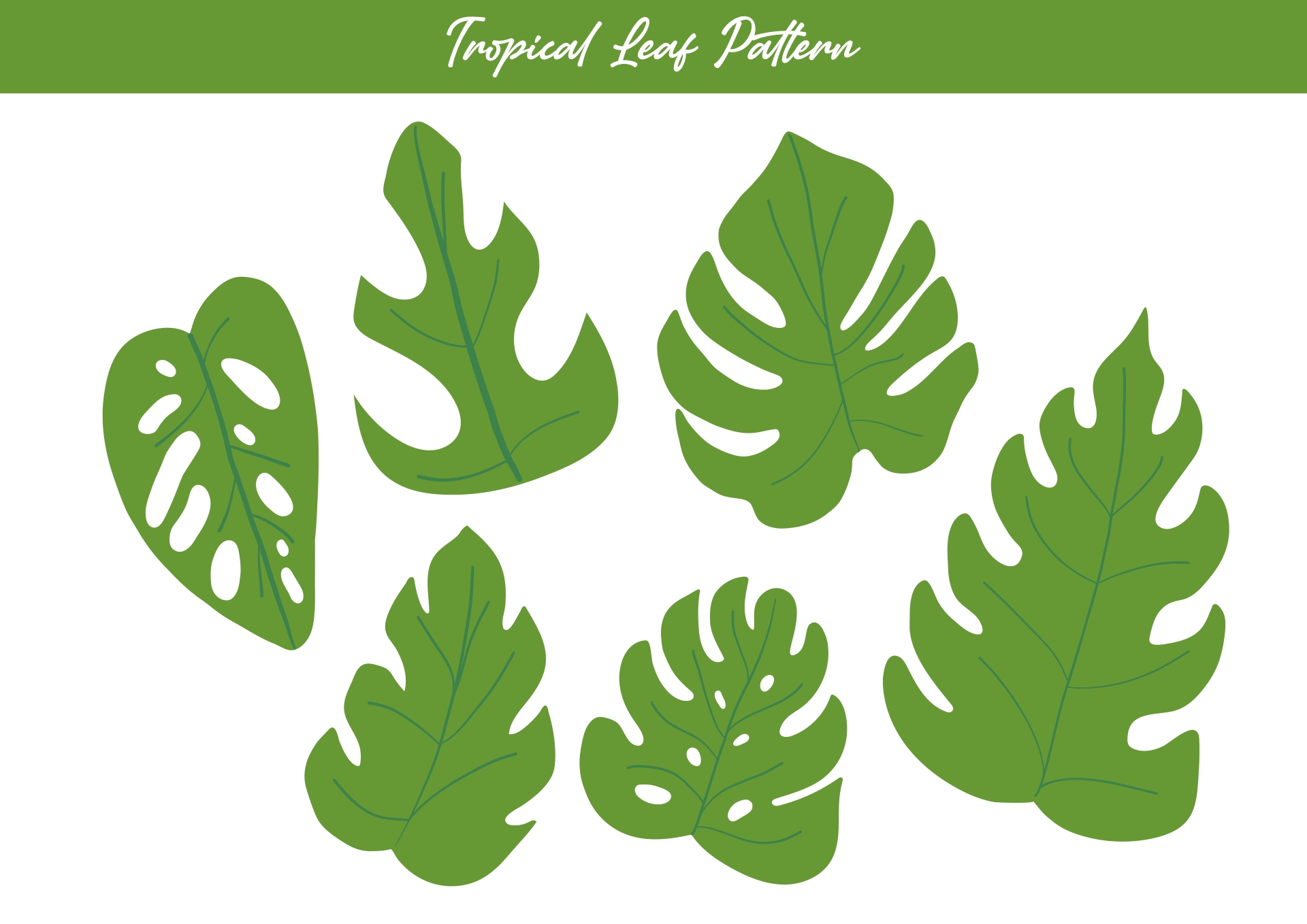 Tropical Leaf Print Pattern