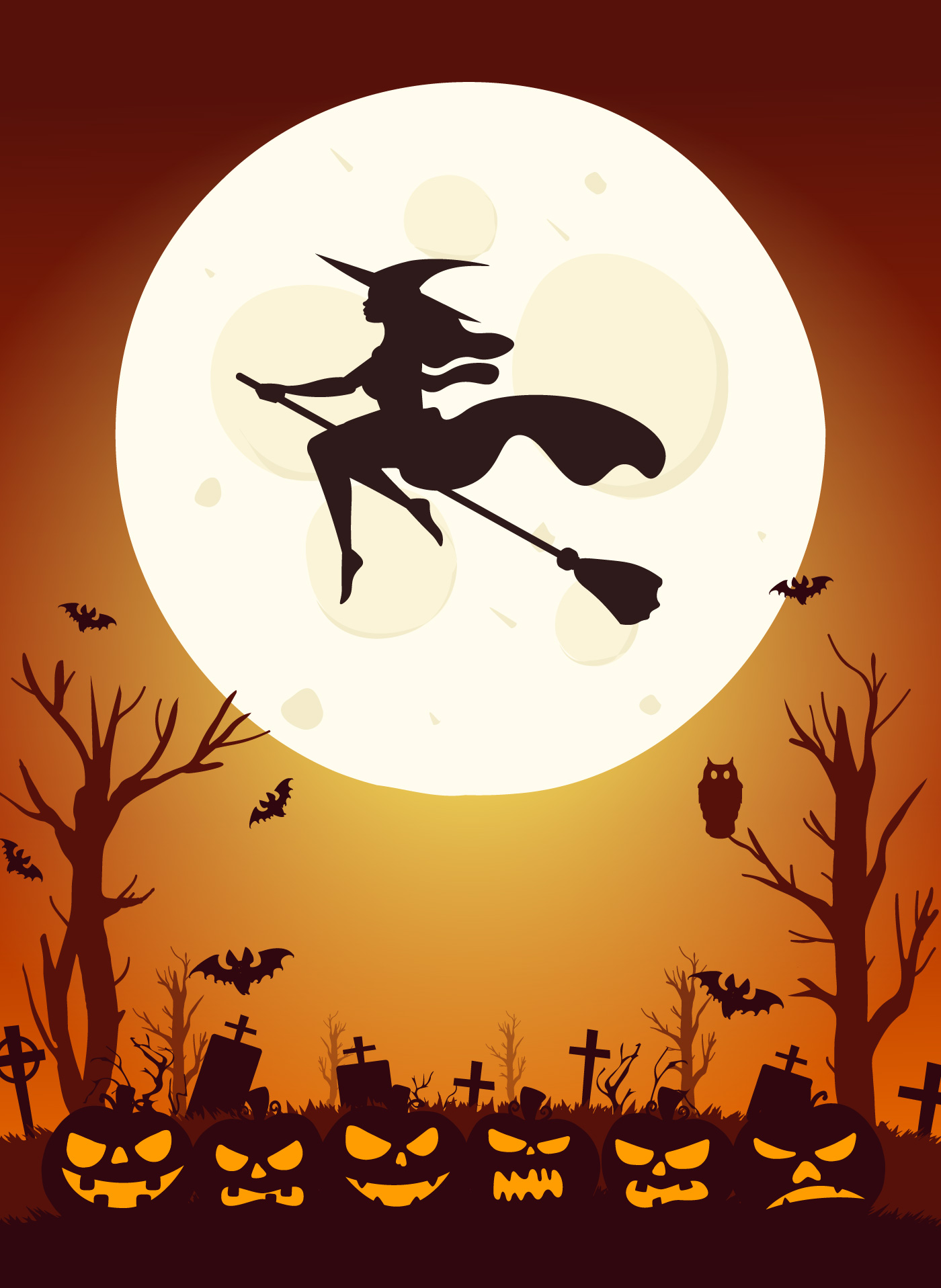 Wicked Witch on Broomstick Poster