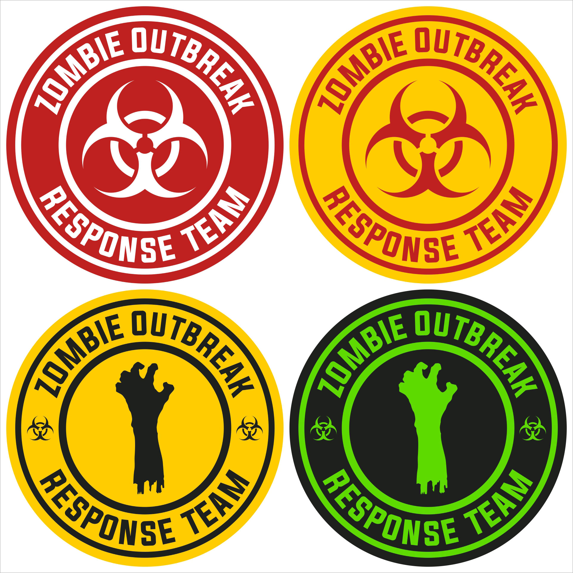 Zombie Outbreak Response Team Labels