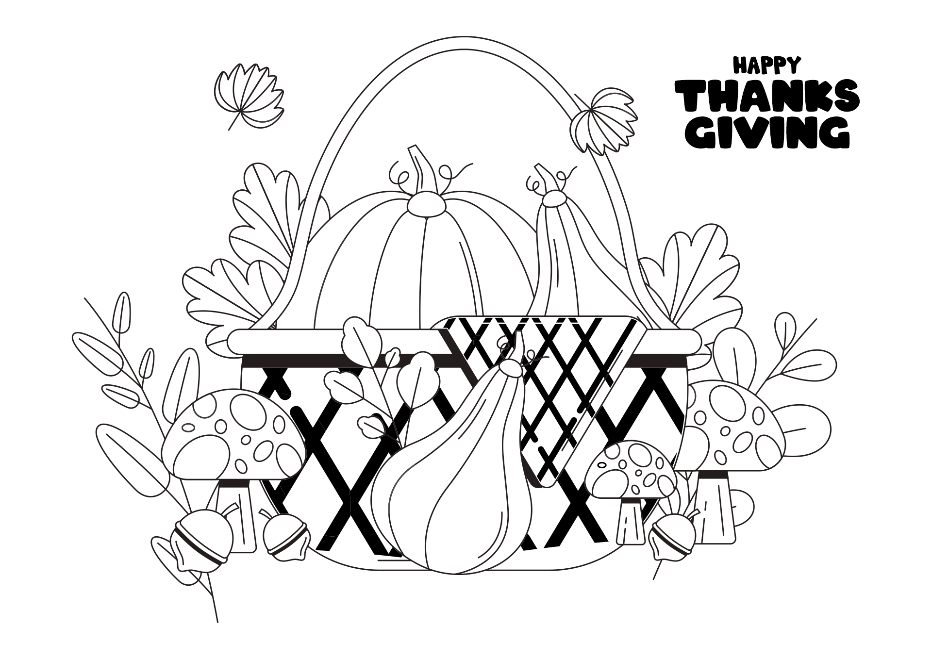 Adult Thanksgiving Coloring Pages