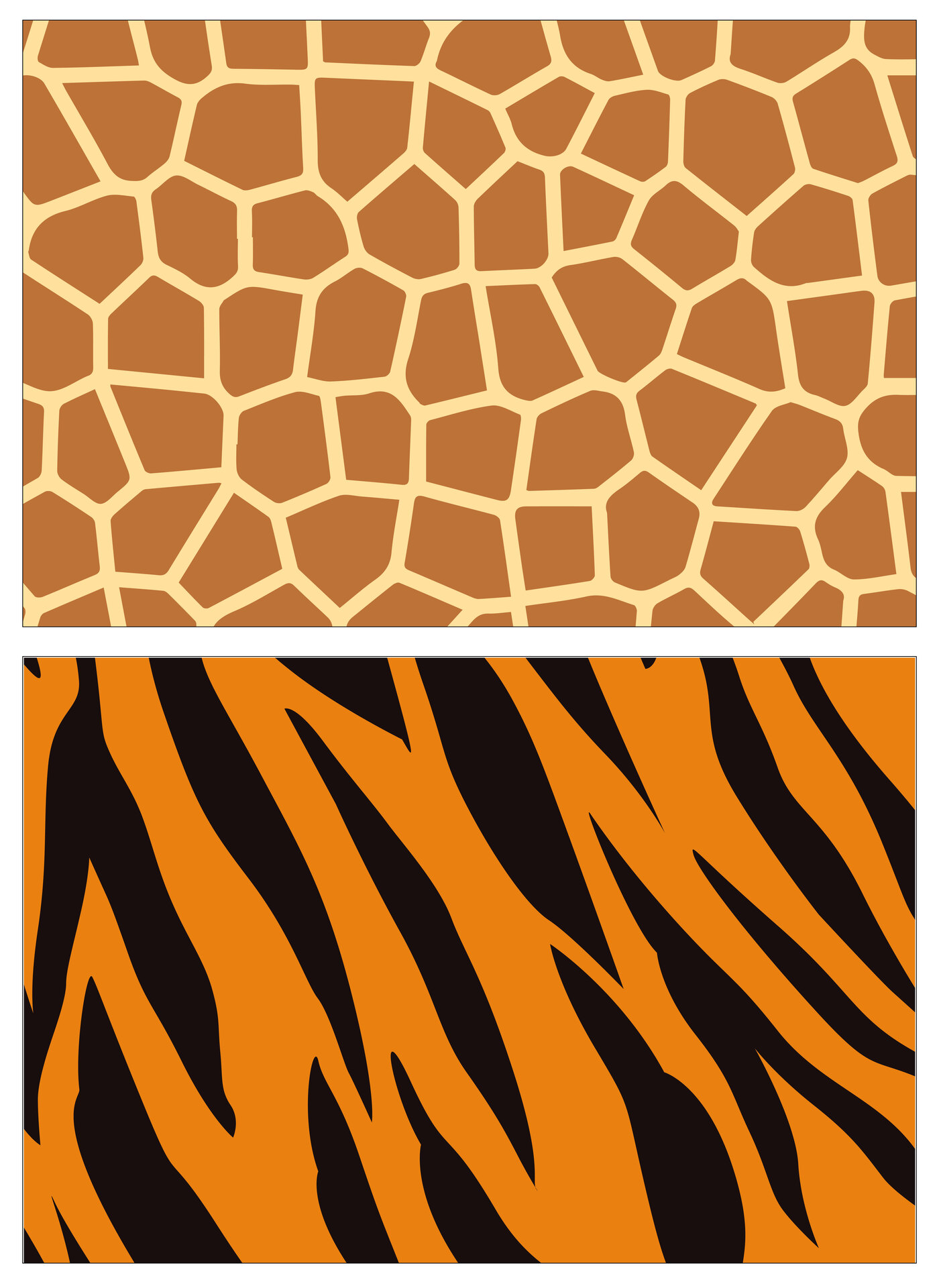 Animal Print Camo Pattern Stencils