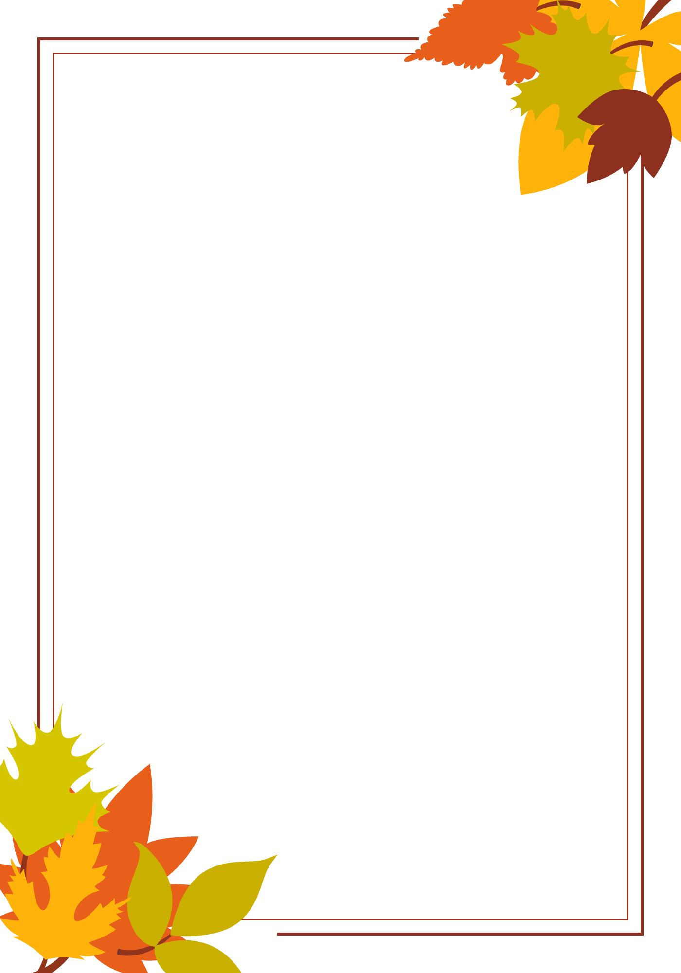 Autumn Leaf Border for Invitations