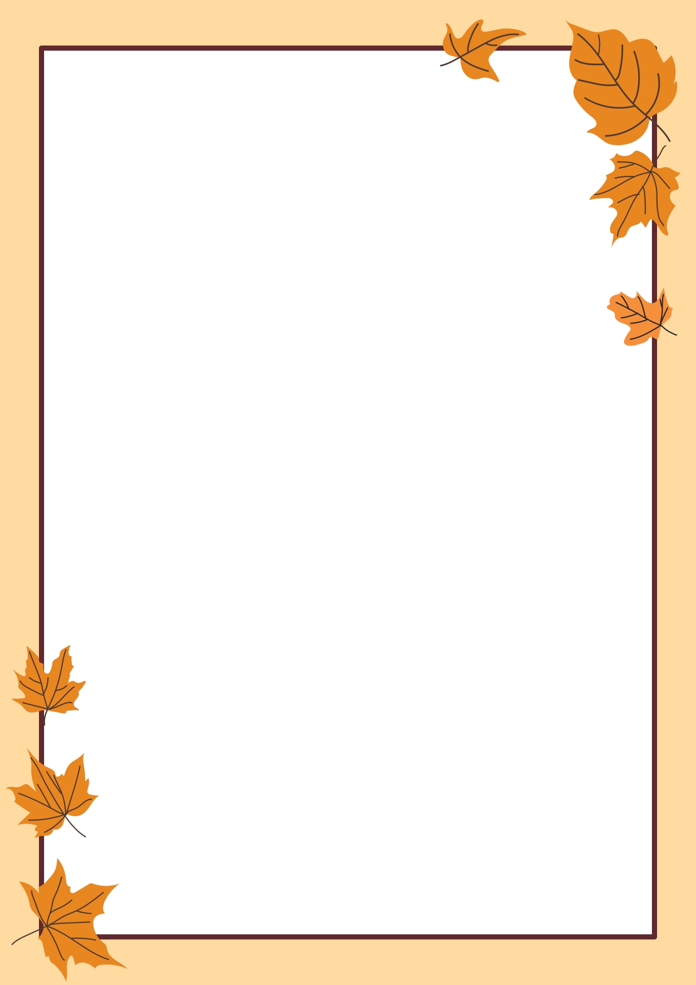 Autumn Leaf Thanksgiving Border Printables