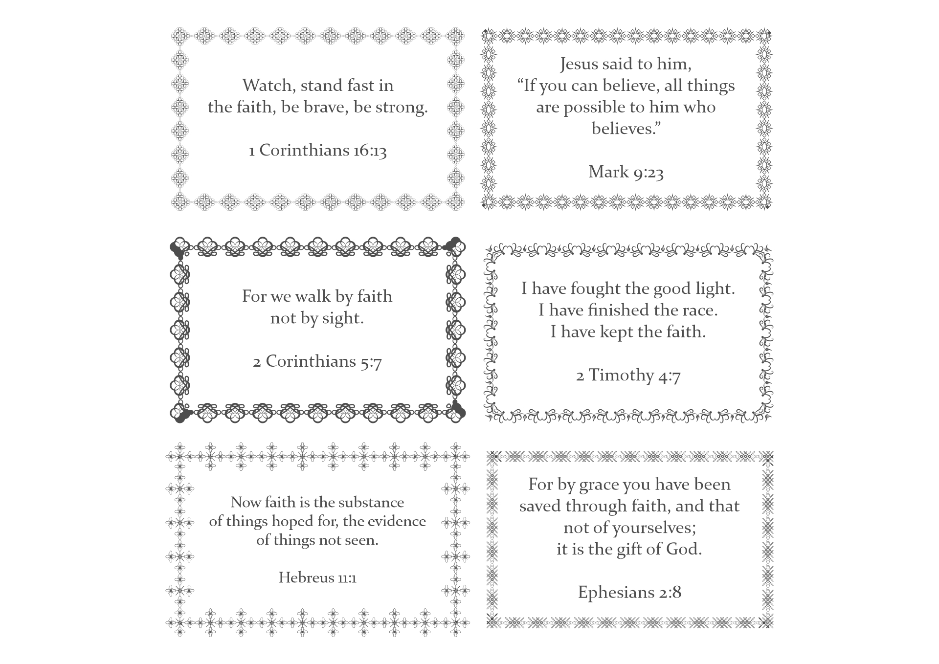 Bible Verses Printable for Charity Bags