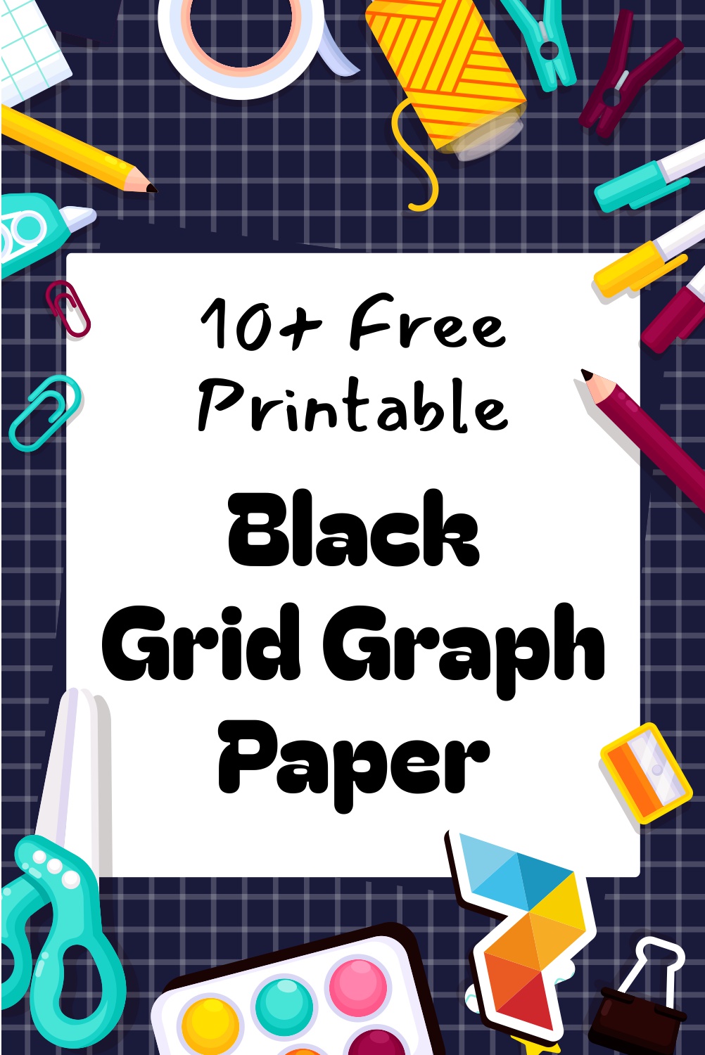 Black Grid Graph Paper