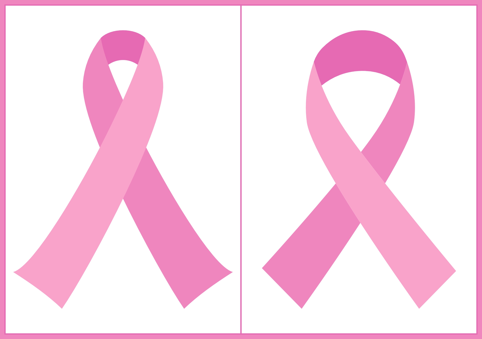 Breast Cancer Awareness Ribbon Stencil