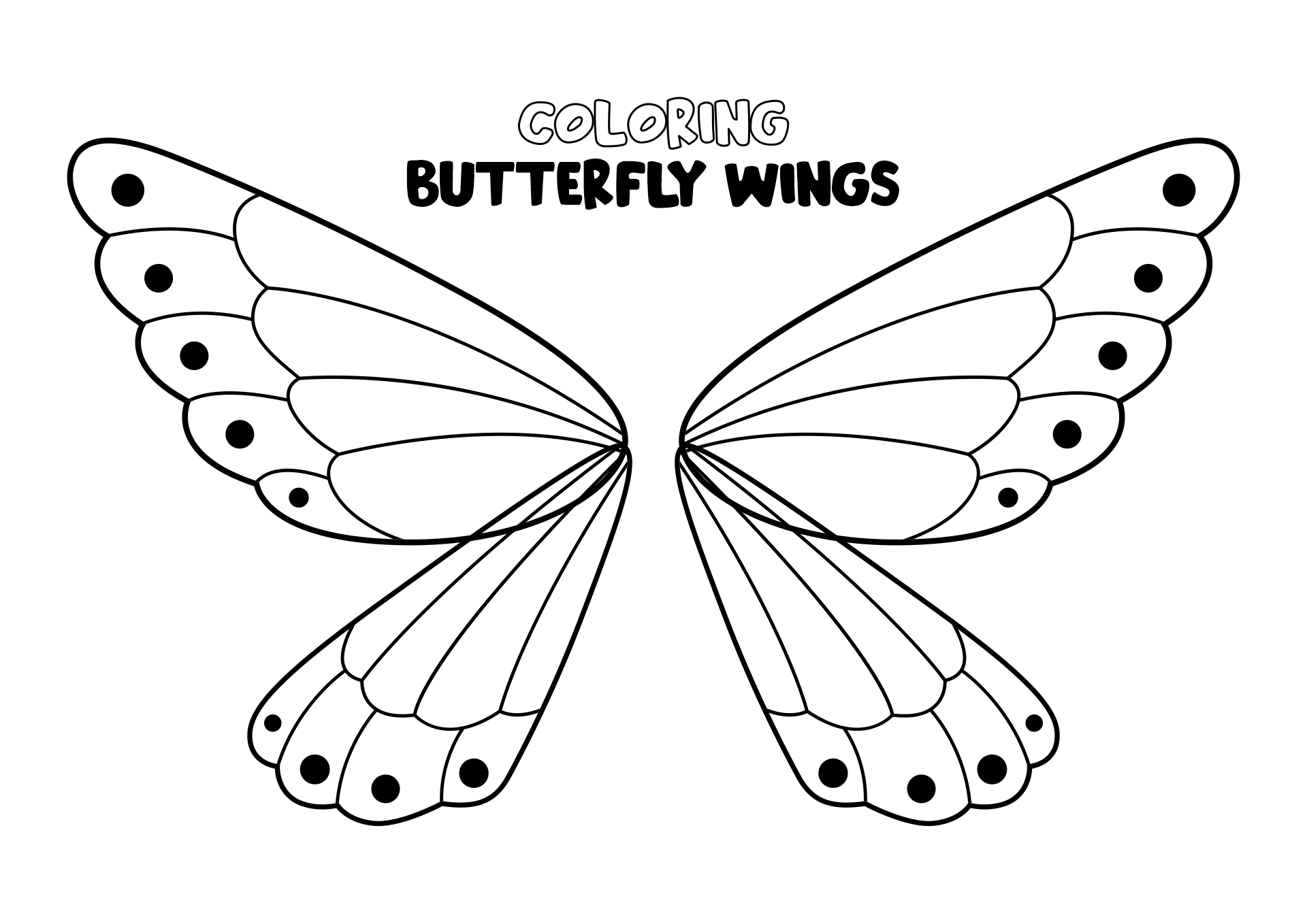 Butterfly Wings Coloring Sheets