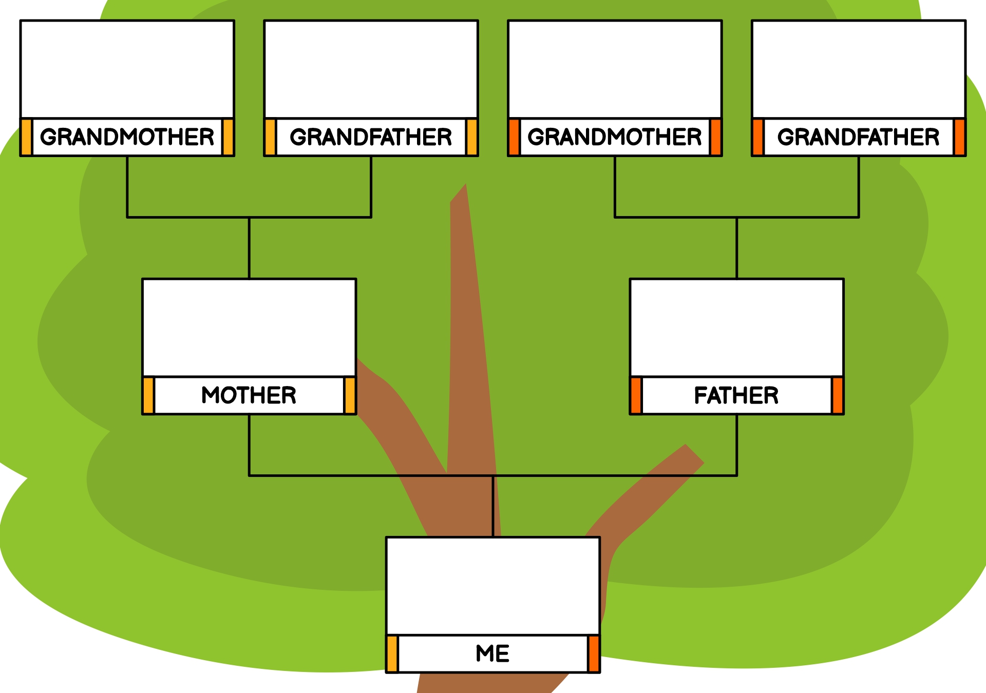 Child-Friendly Family Tree Layout Printable