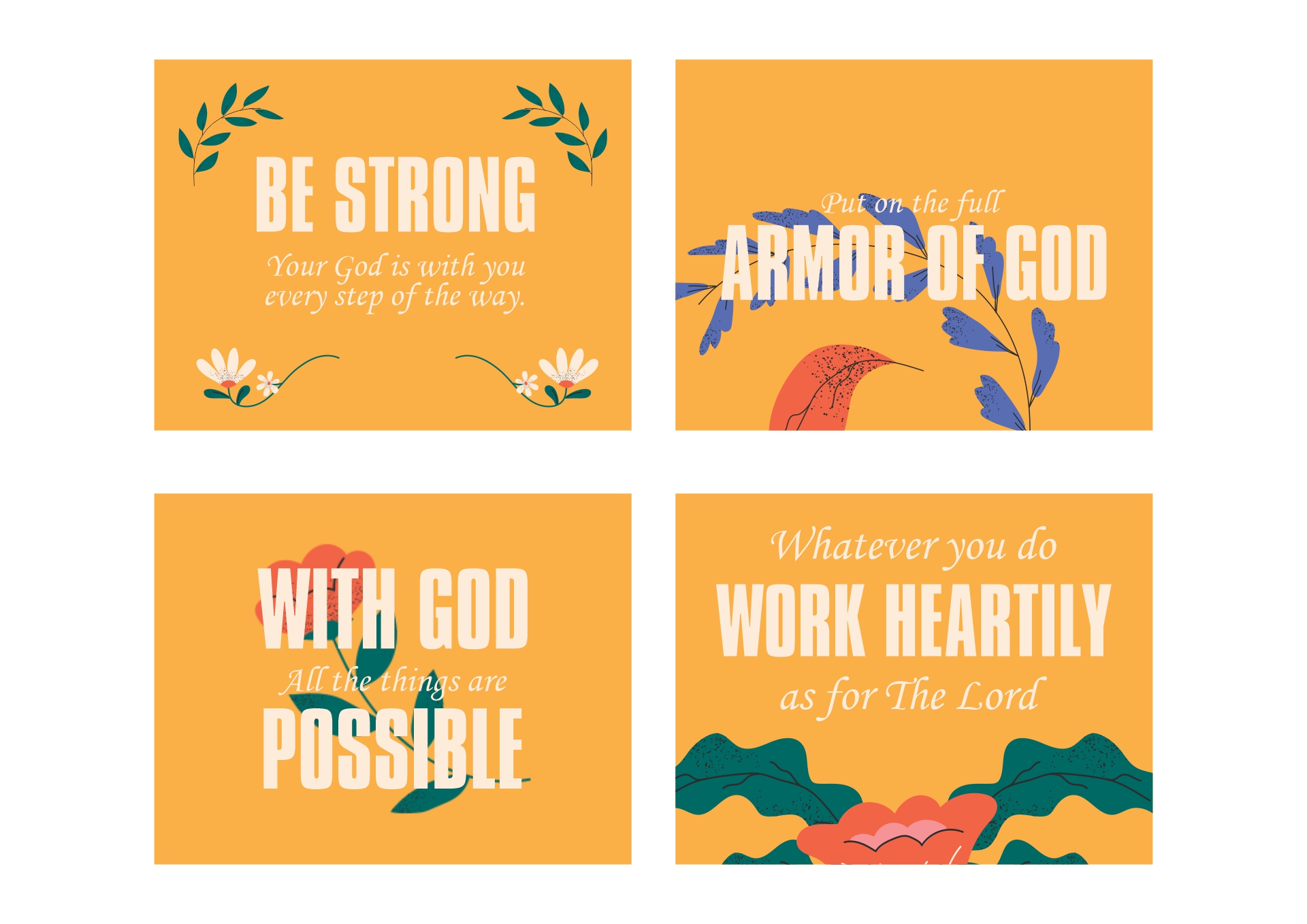 Christian Scripture Note Cards for Blessing Bags