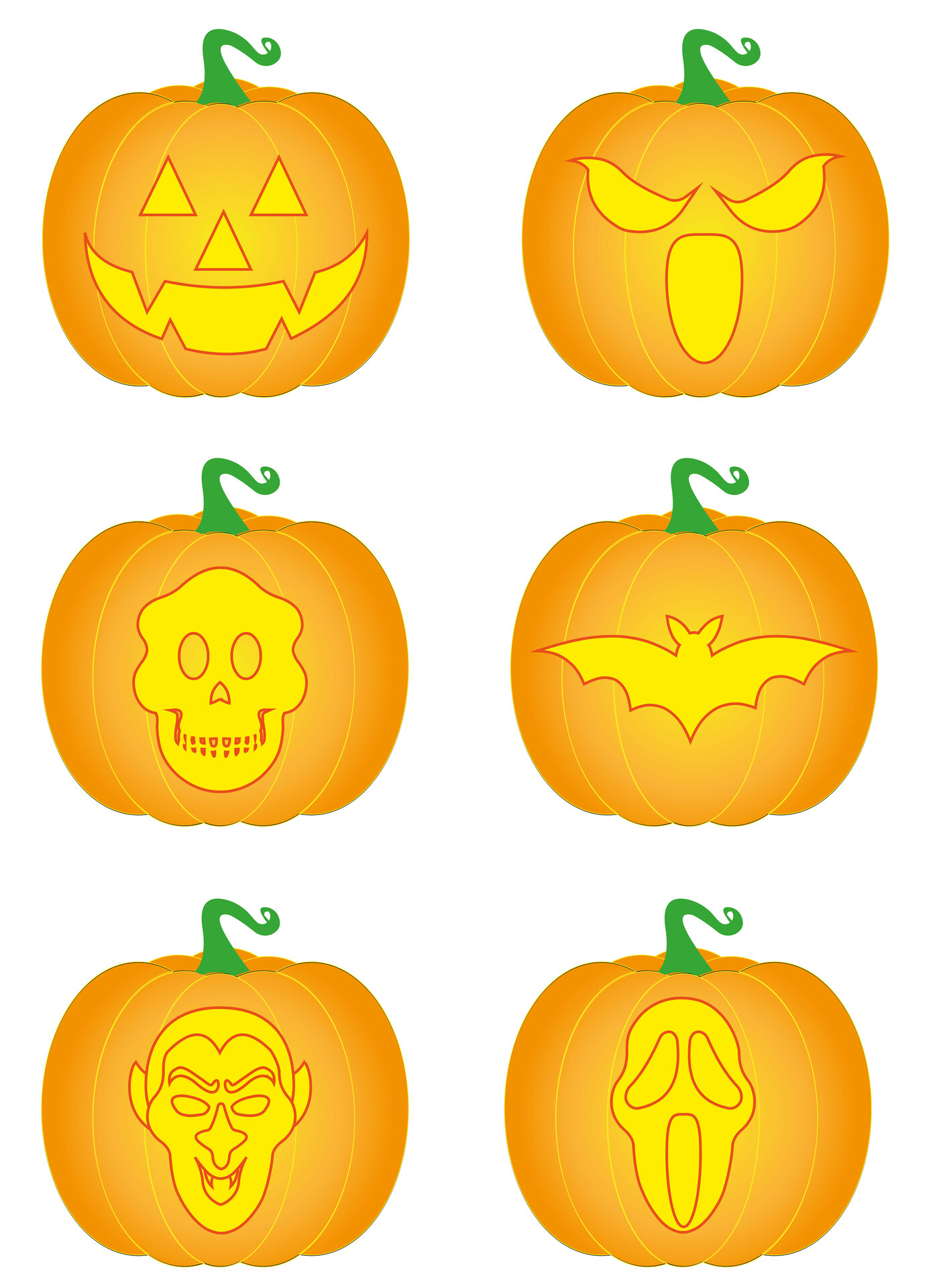 Classic Jack-O-Lantern Carving Patterns