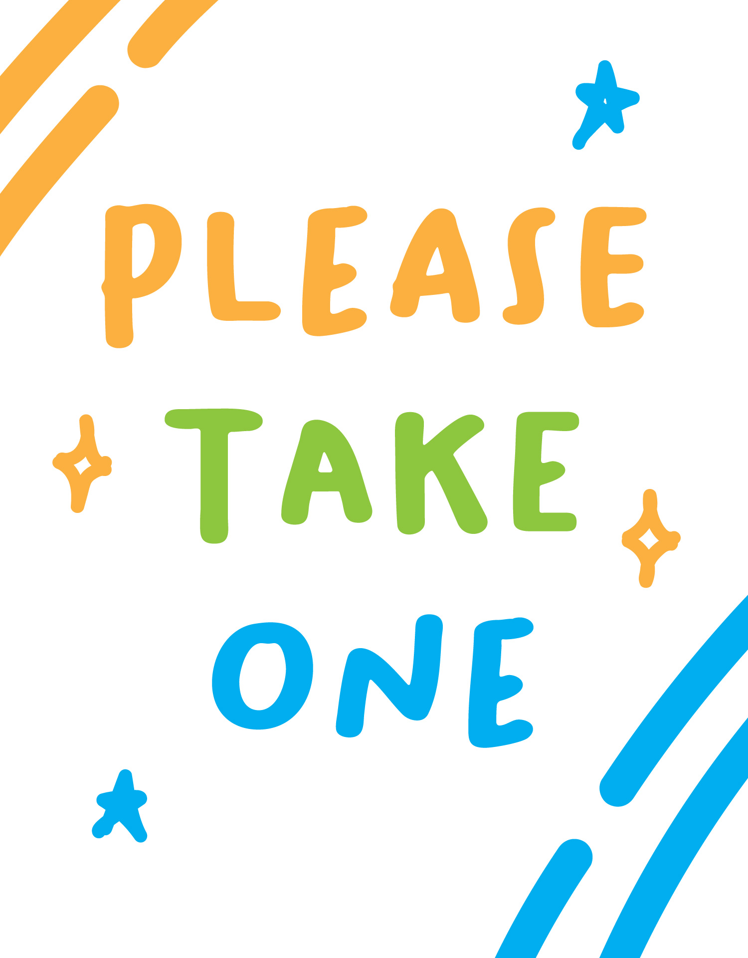 Classroom Take One Sign Printable