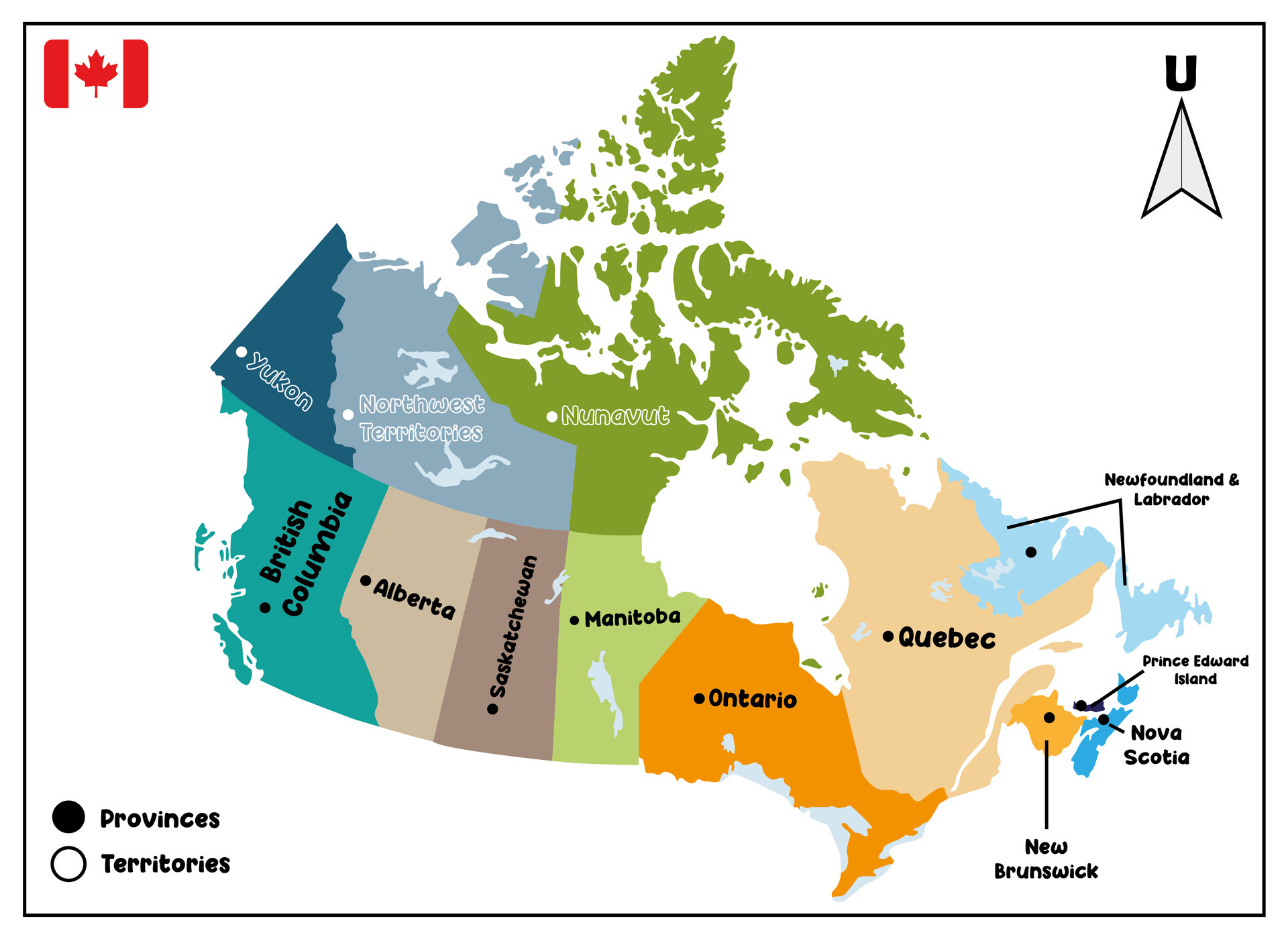 Detailed Printable Outline Maps of Canadian Provinces