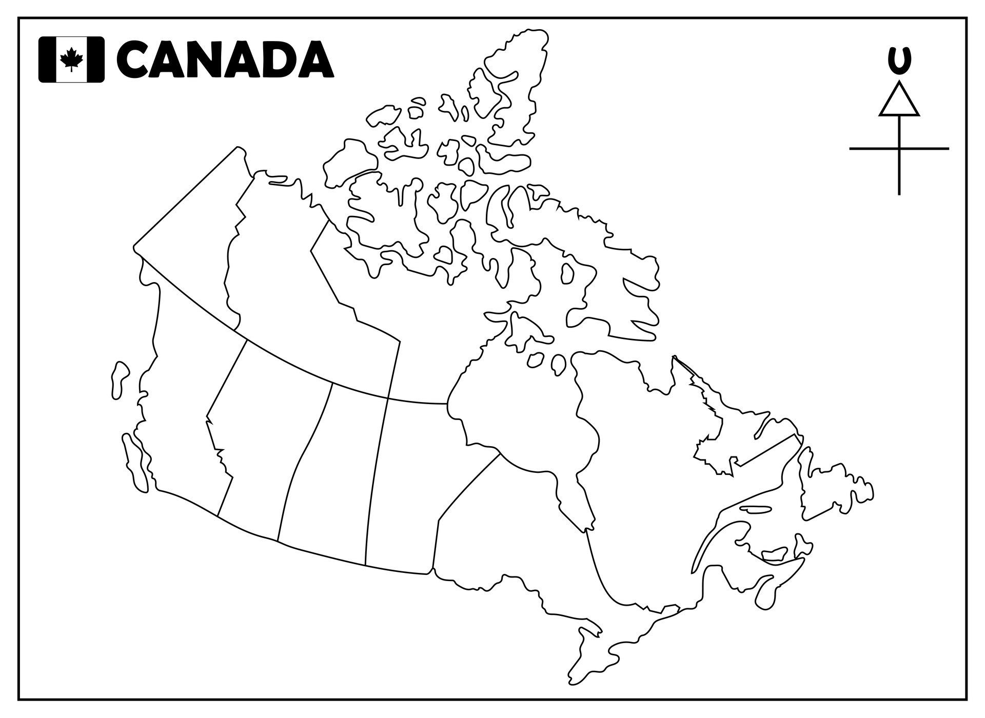 Educational Printable Outline Maps of Canada