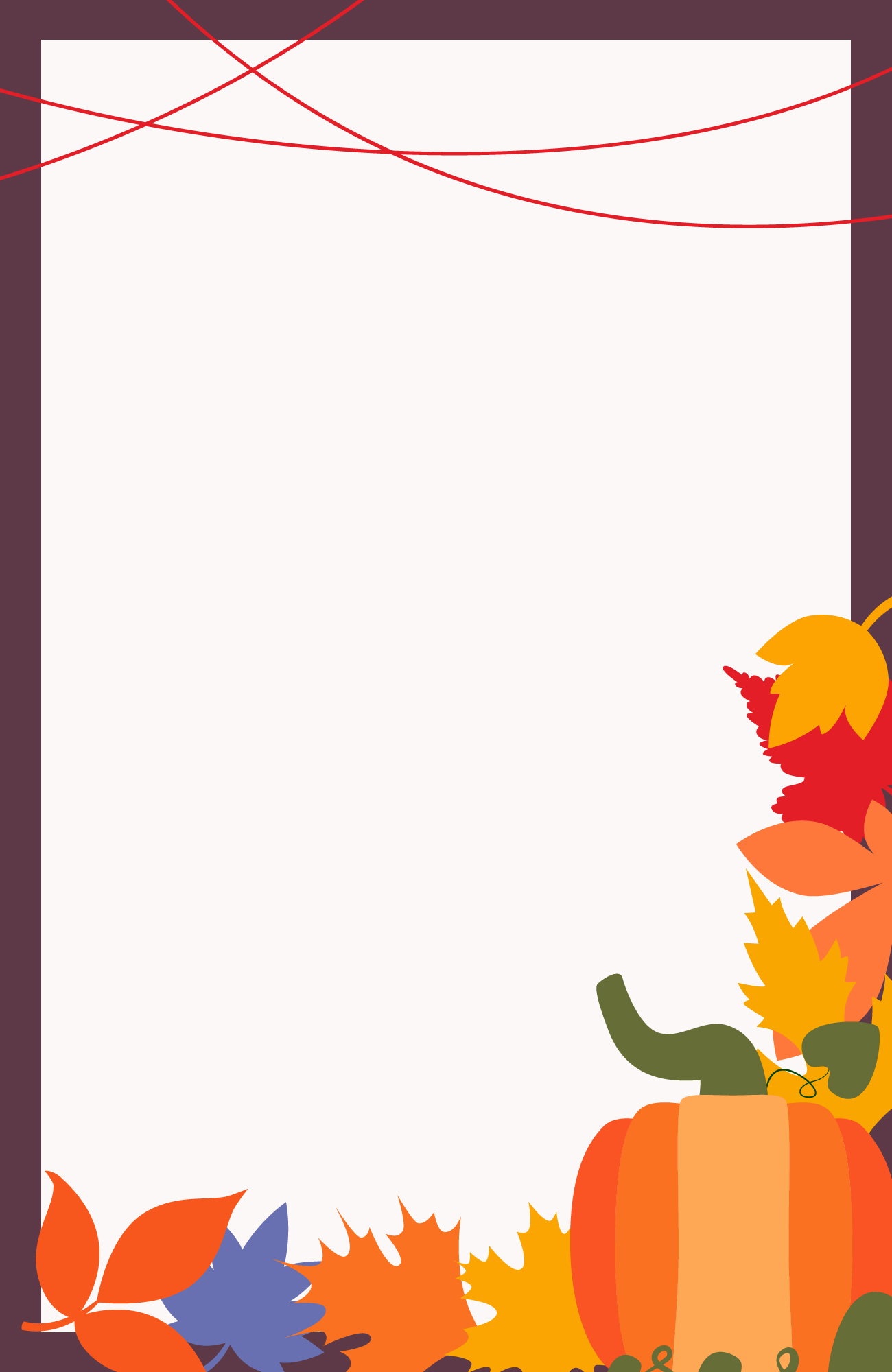 Fall Festival Border Stationery