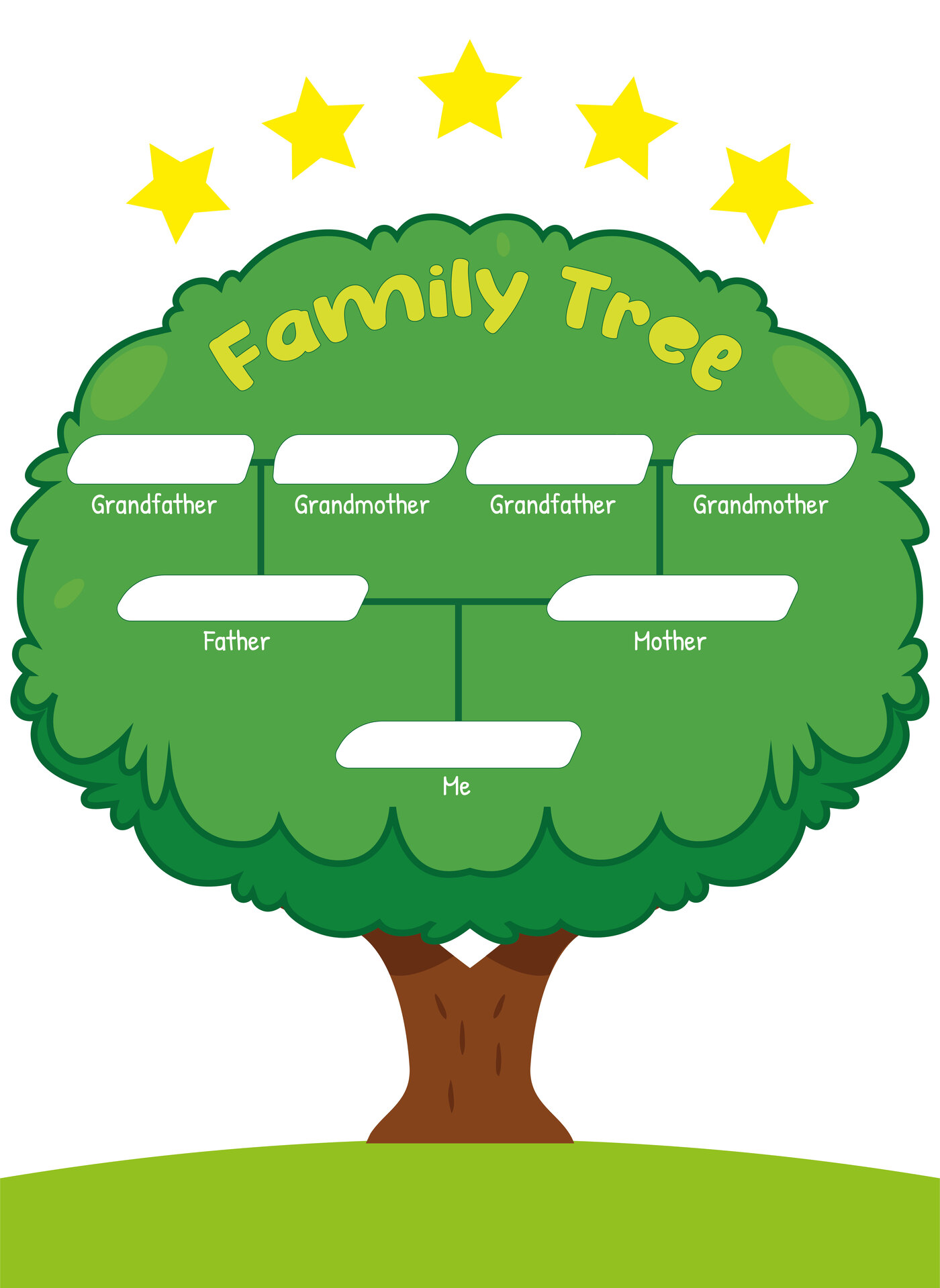 Family Tree Chart for Children Printable