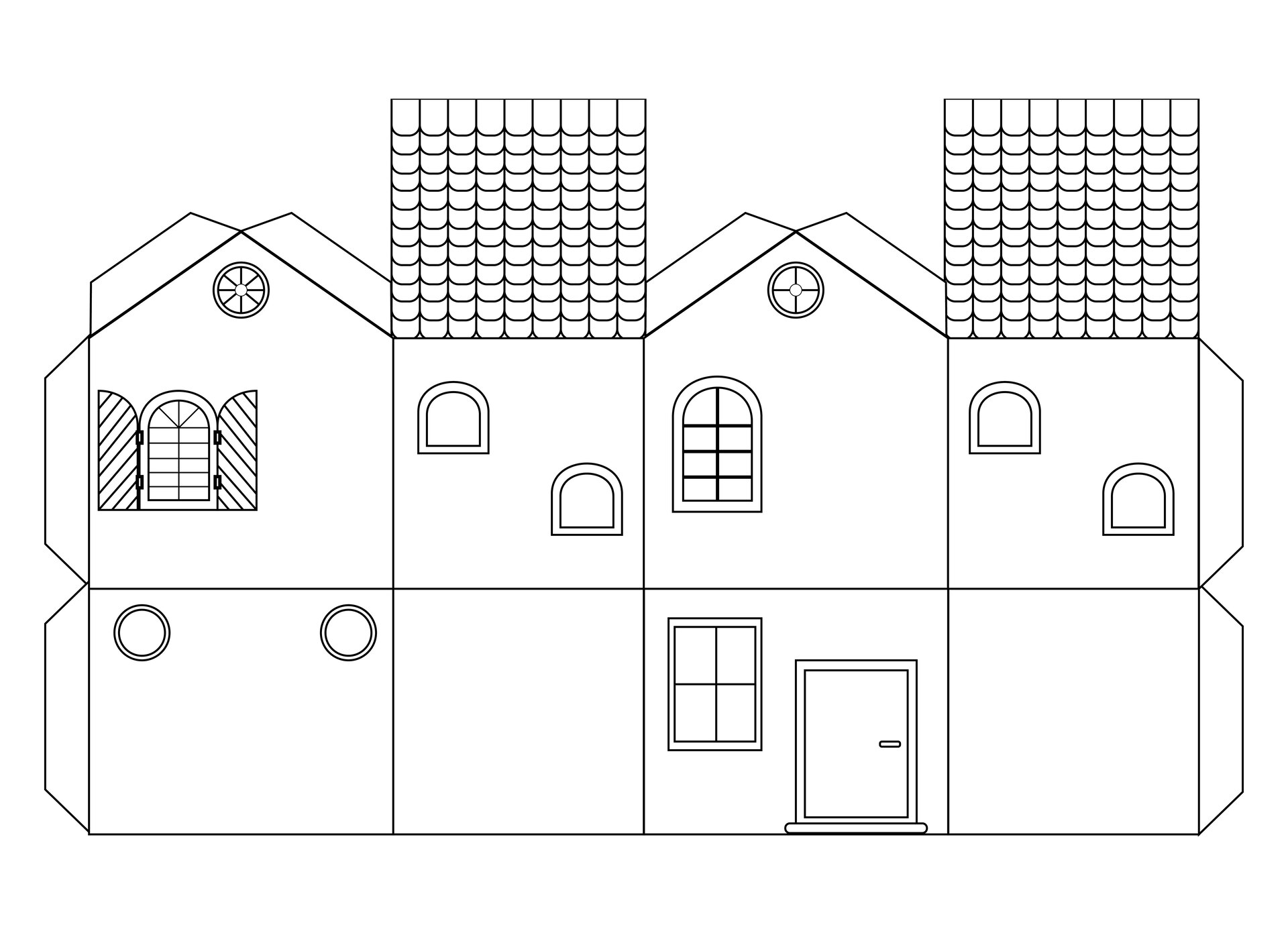 Foldable Paper House Template