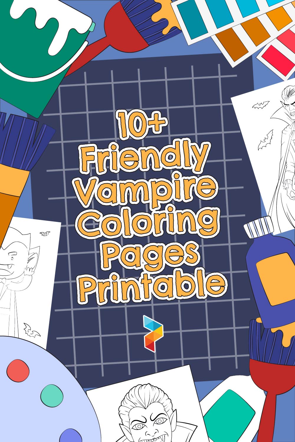 Friendly Vampire Coloring Pages