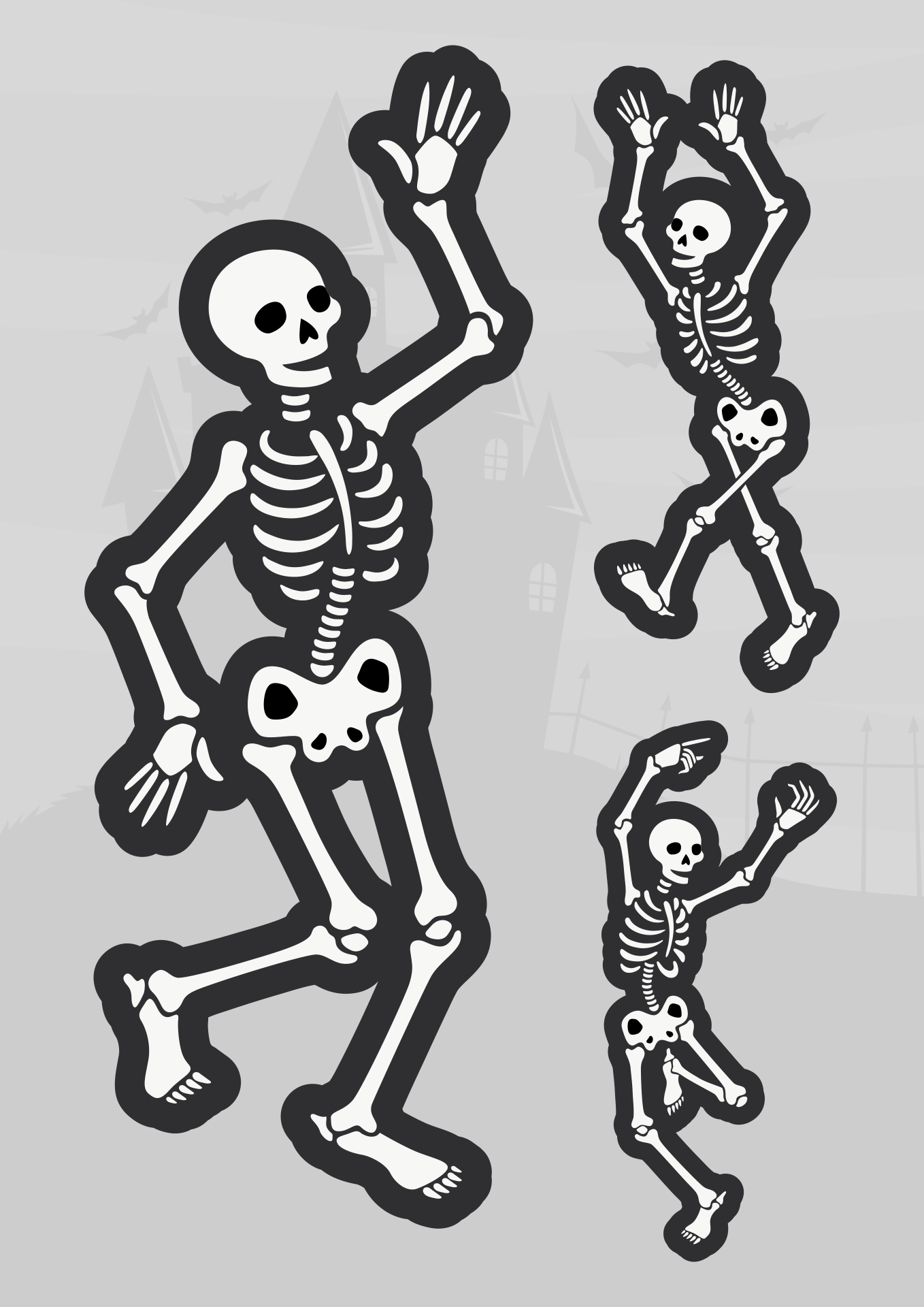 Full Body Skeleton Printable for Halloween